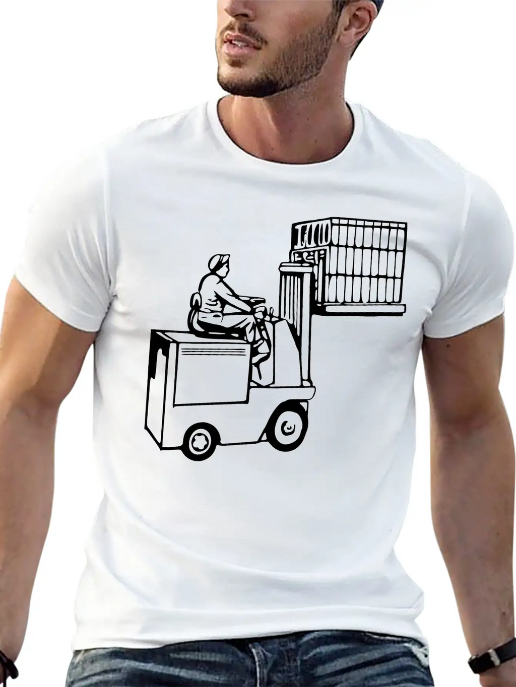 Forklift Unisex Casual T-Shirt – Clean Design For Daily Comfort