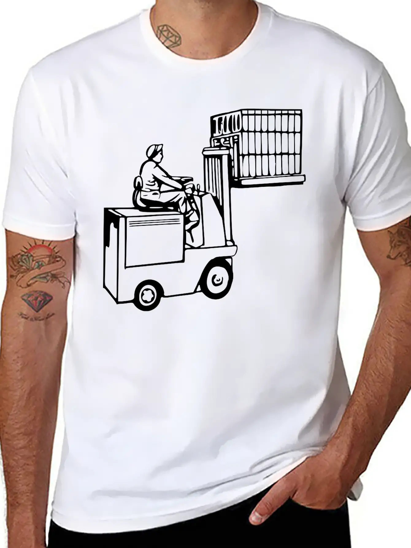Forklift Unisex Casual T-Shirt – Clean Design For Daily Comfort