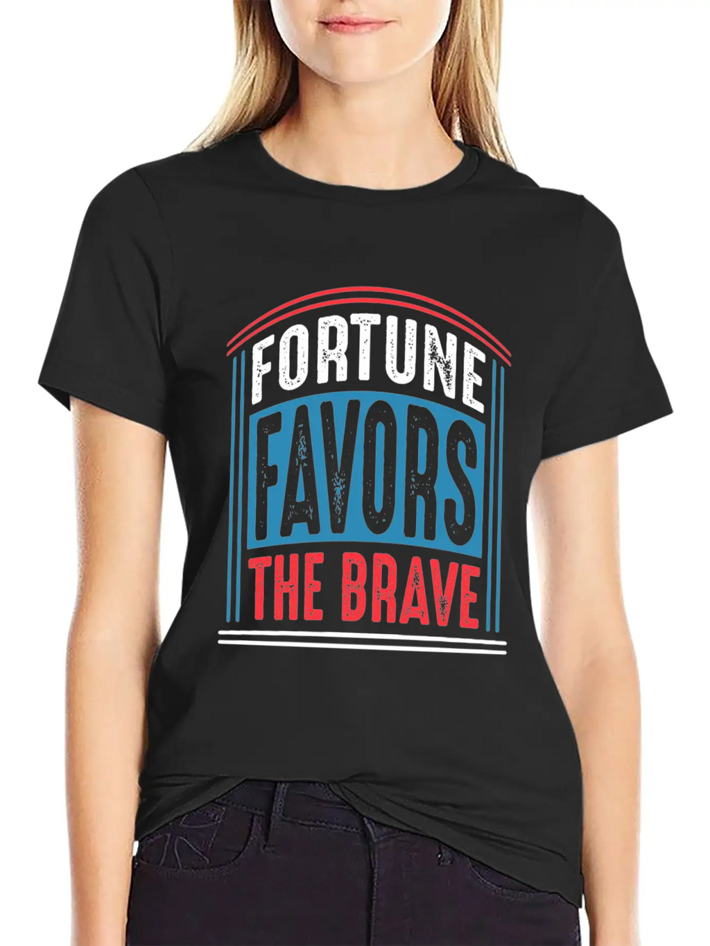 Fortune Favors The Brave Quote T Shirt Unisex Casual T-Shirt – Clean Design For Daily Comfort