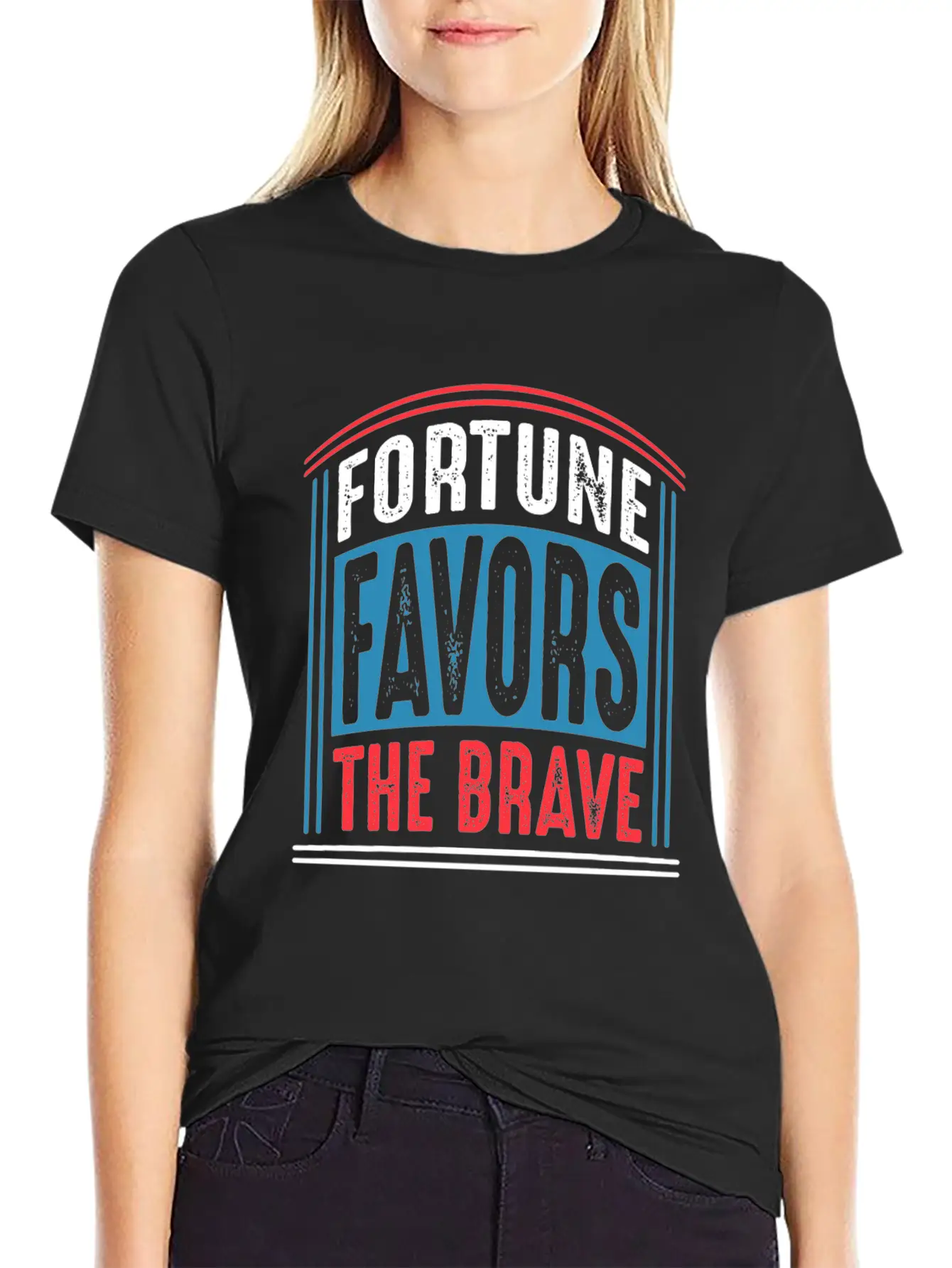 Fortune Favors The Brave Quote T Shirt Unisex Casual T-Shirt – Clean Design For Daily Comfort