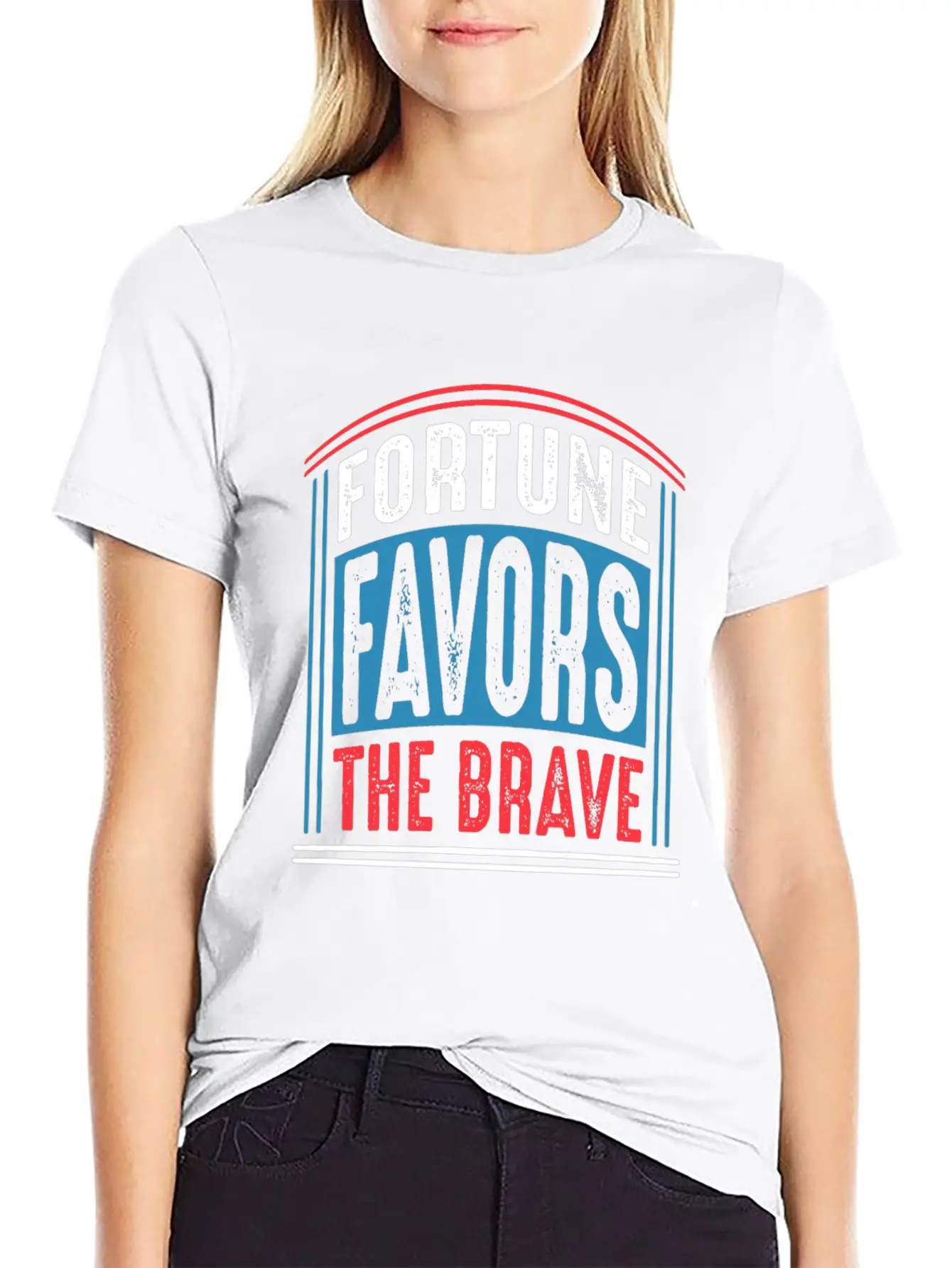 Fortune Favors The Brave Quote T Shirt Unisex Casual T-Shirt – Clean Design For Daily Comfort