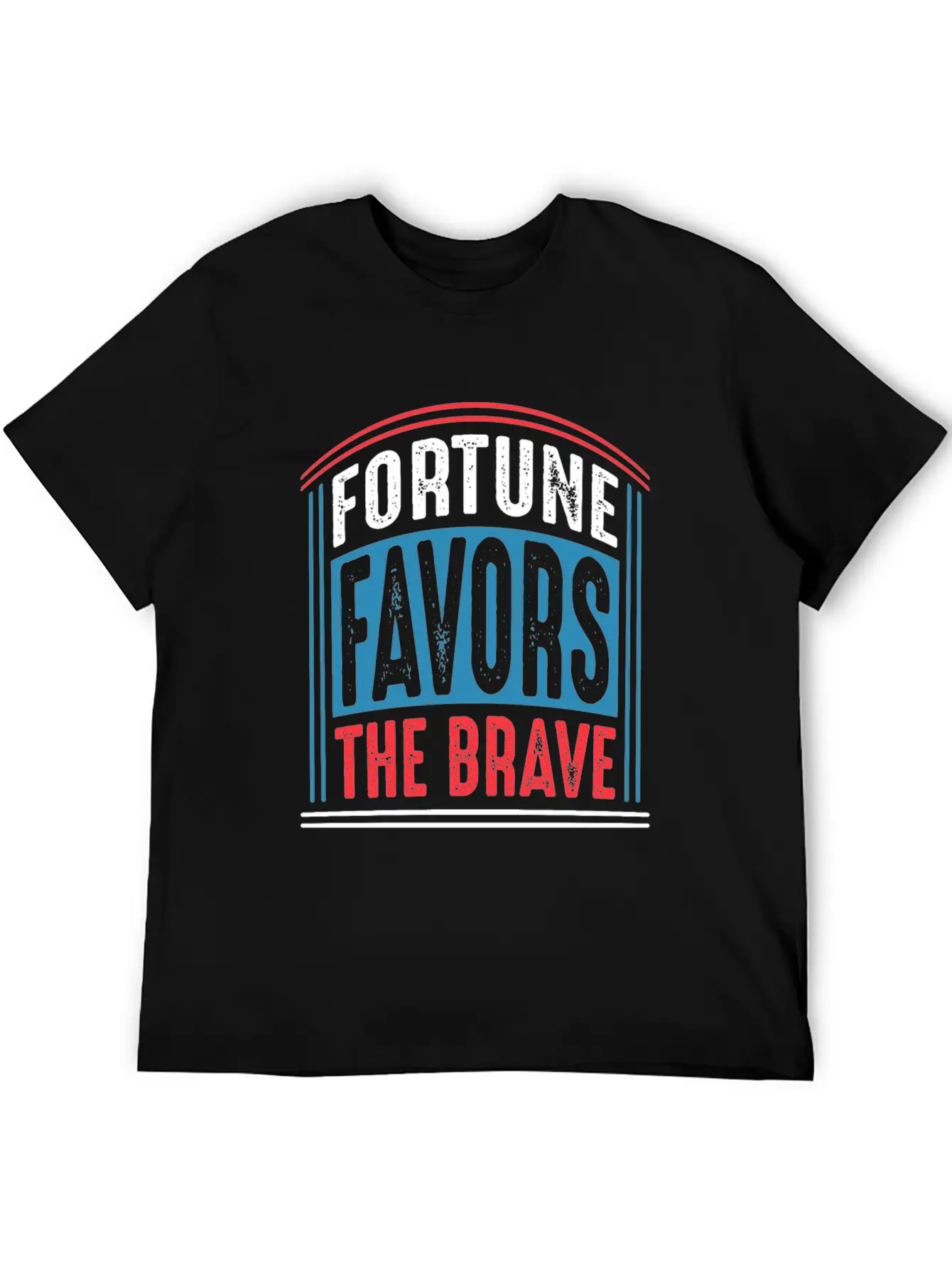 Fortune Favors The Brave Quote T Shirt Unisex Casual T-Shirt – Clean Design For Daily Comfort