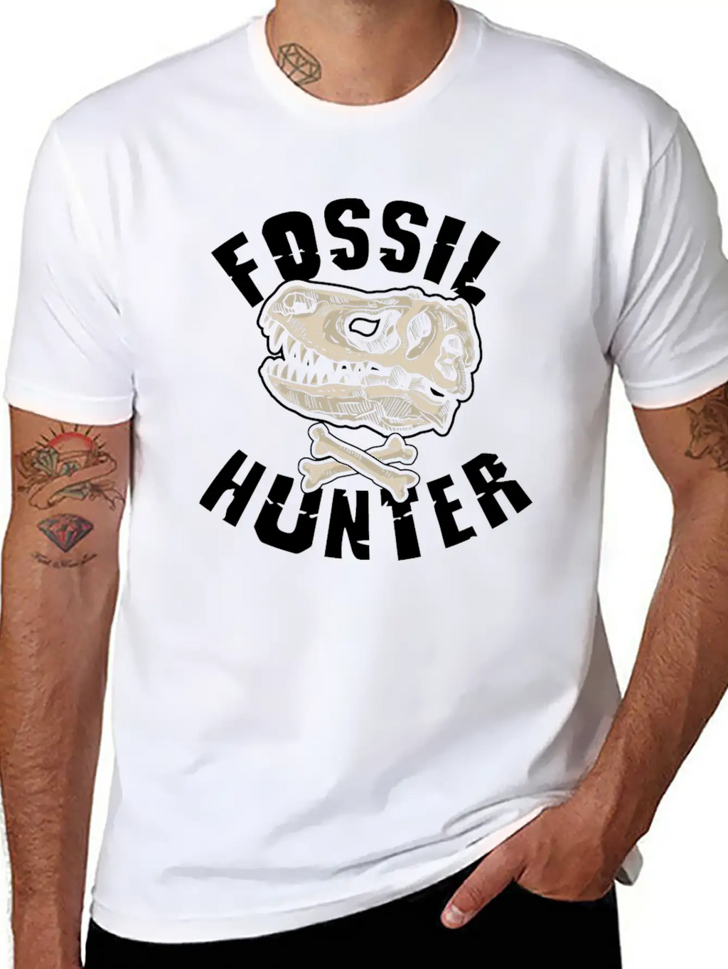 Fossil Hunter Geology Unisex Short Sleeve Soft Cotton T-Shirt – Casual Everyday Wear