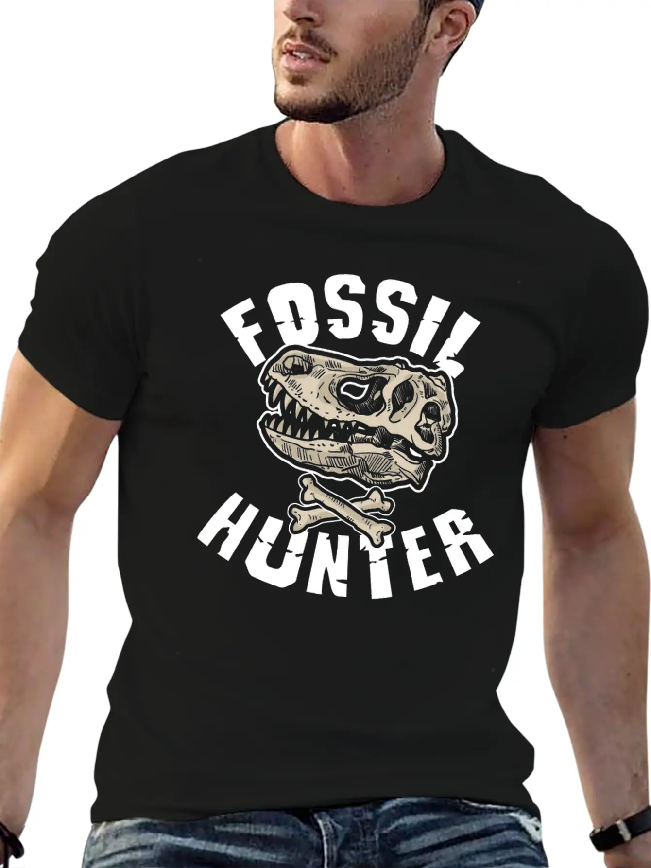 Fossil Hunter Geology Unisex Short Sleeve Soft Cotton T-Shirt – Casual Everyday Wear
