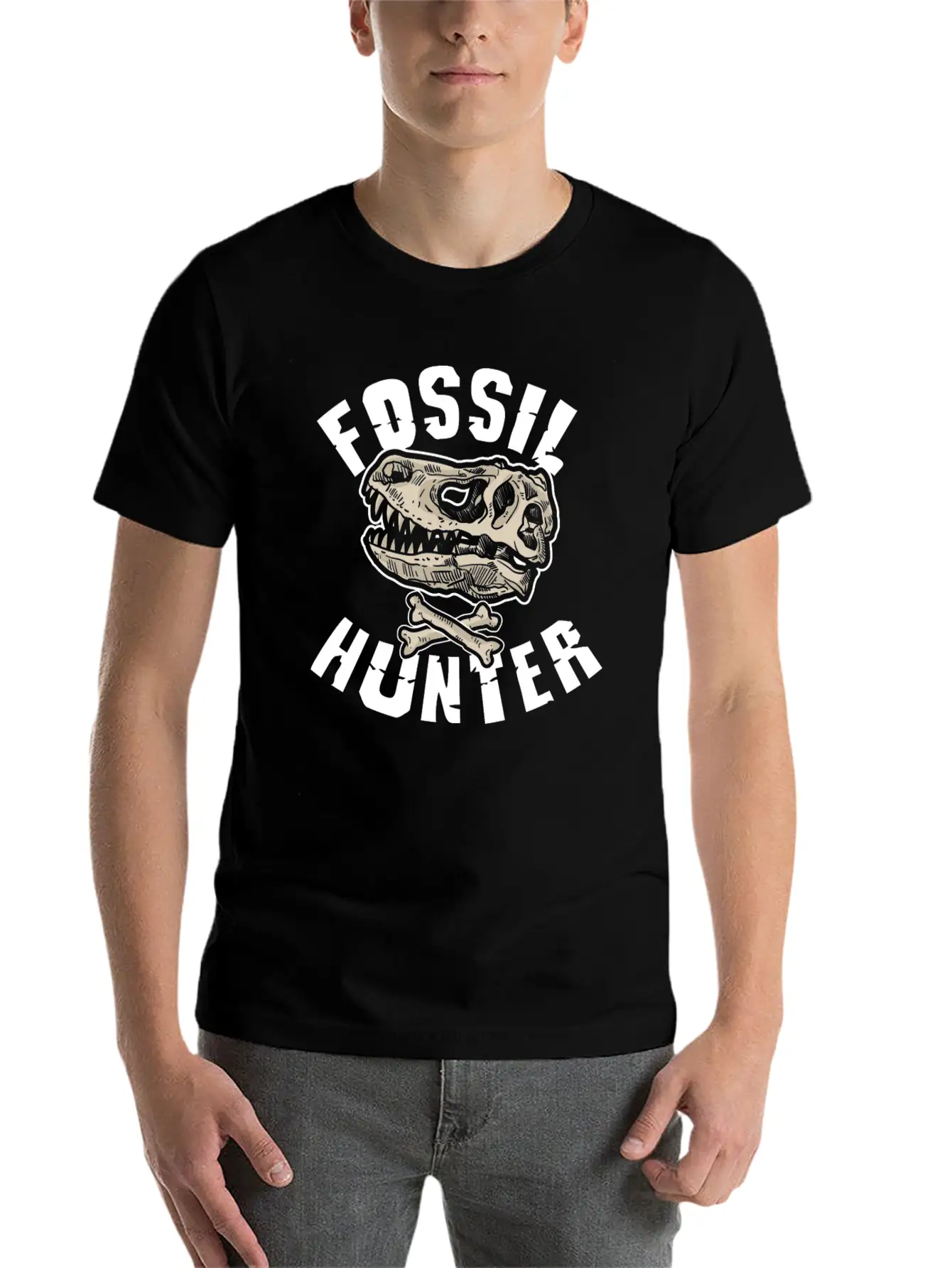 Fossil Hunter Geology Unisex Short Sleeve Soft Cotton T-Shirt – Casual Everyday Wear