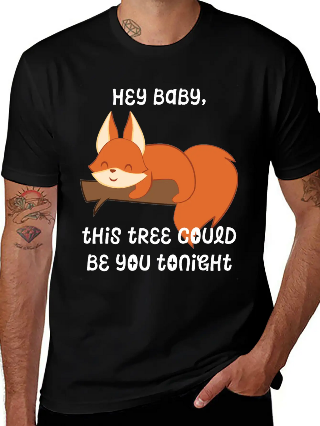 Fox – Cute Fox – Fox Lover – Hey Baby Essential Cotton Tee For Daily Outfits – Unisex Style