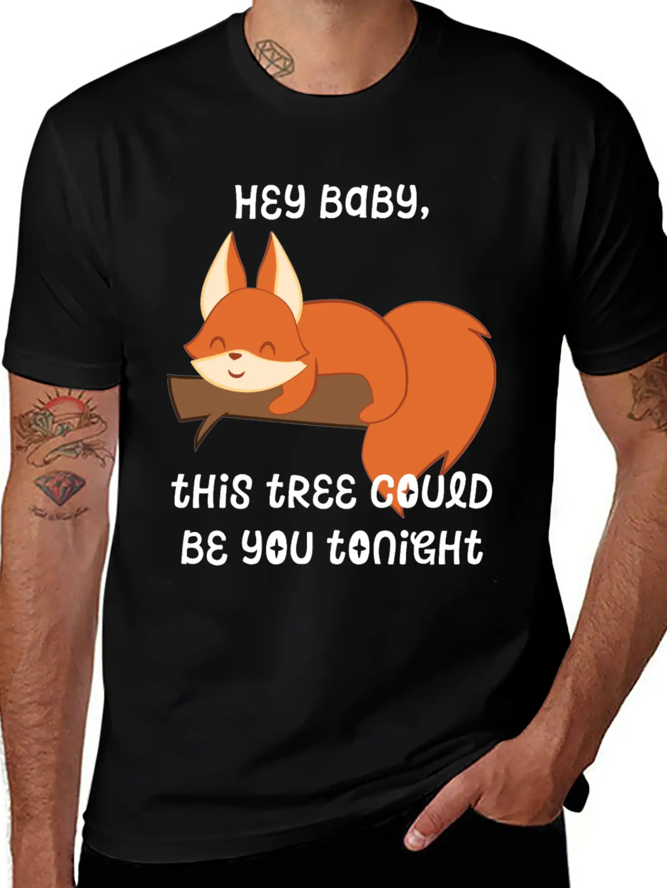Fox – Cute Fox – Fox Lover – Hey Baby Essential Cotton Tee For Daily Outfits – Unisex Style