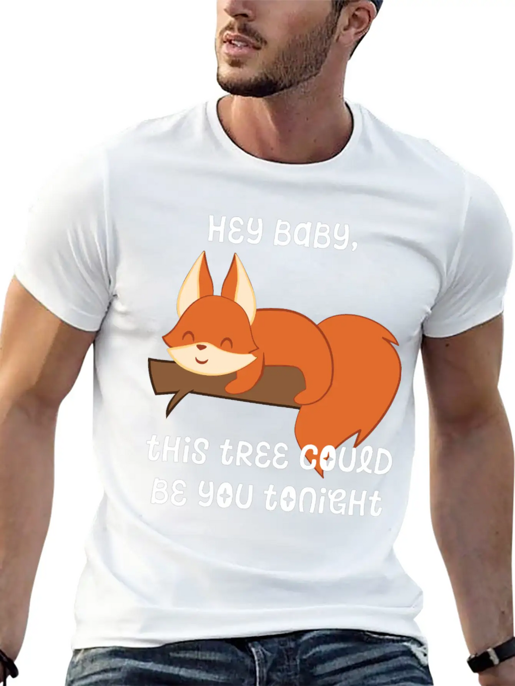 Fox – Cute Fox – Fox Lover – Hey Baby Essential Cotton Tee For Daily Outfits – Unisex Style