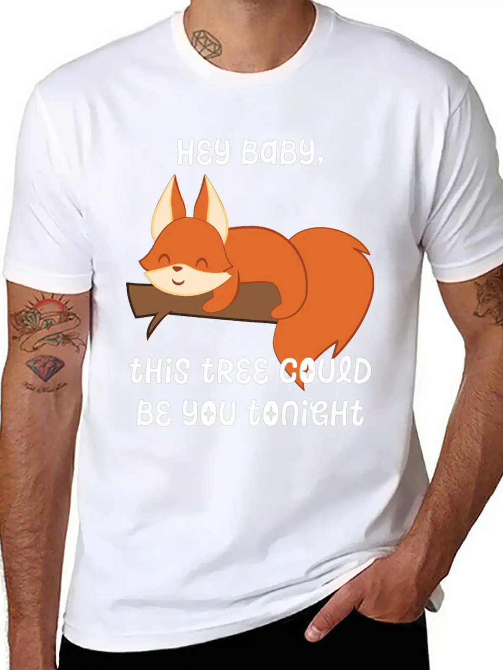 Fox – Cute Fox – Fox Lover – Hey Baby Essential Cotton Tee For Daily Outfits – Unisex Style