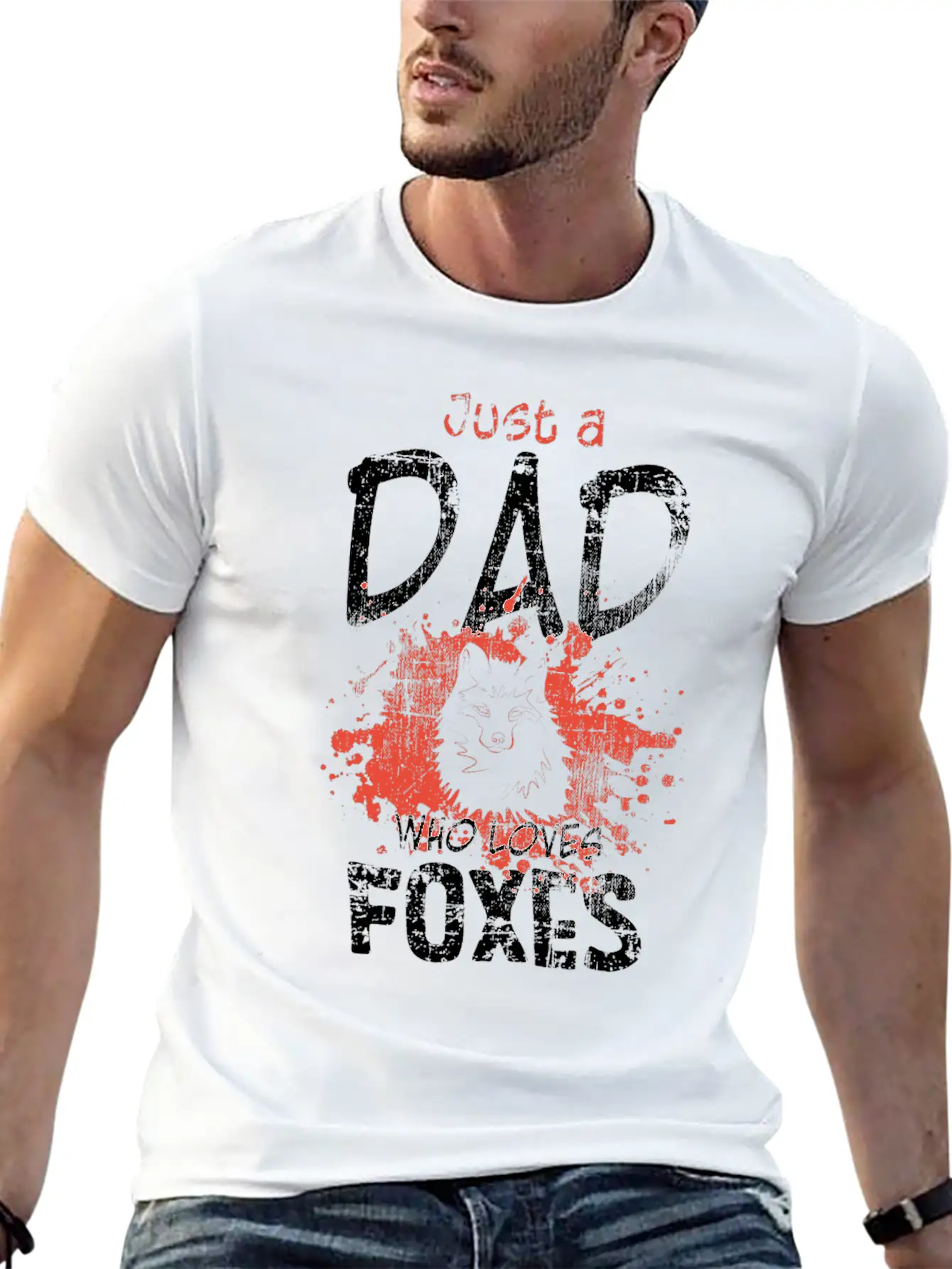 Fox Dad Unisex Casual T-Shirt – Clean Design For Daily Comfort