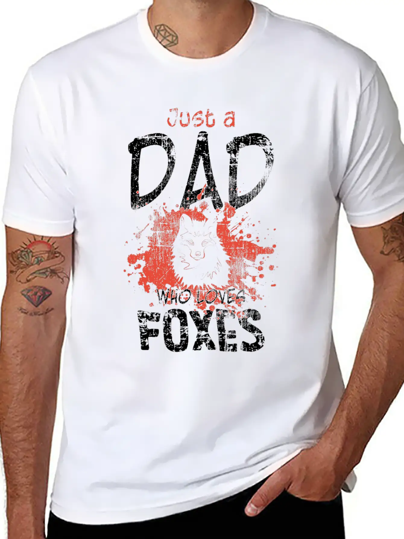 Fox Dad Unisex Casual T-Shirt – Clean Design For Daily Comfort