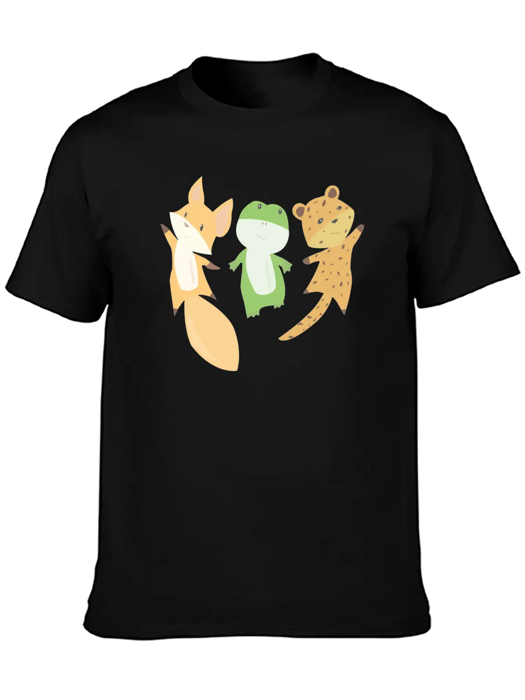 Fox Frog Leopard Animal Lovers Funny Animals Unisex Casual T-Shirt – Clean Design For Daily Comfort