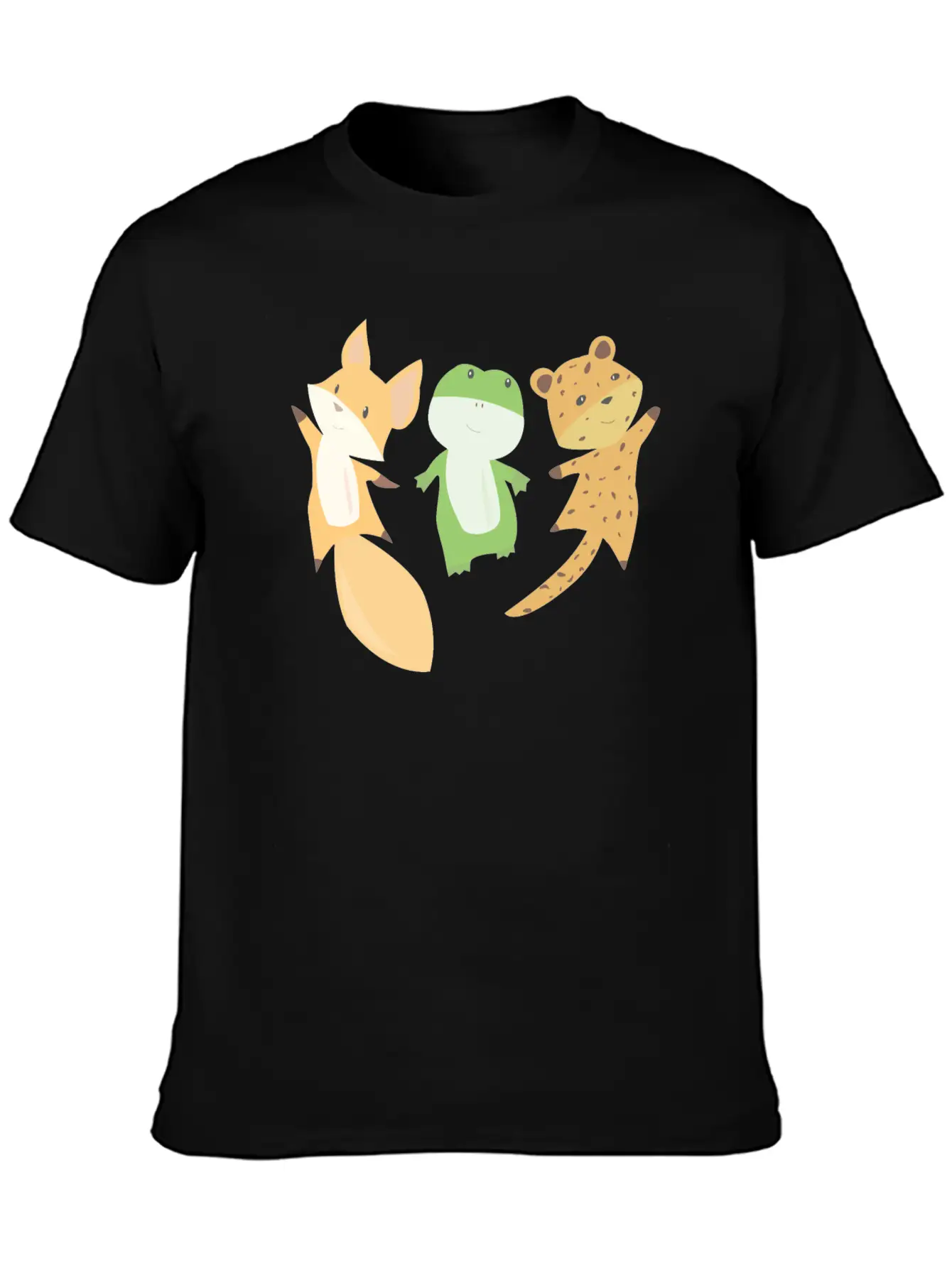 Fox Frog Leopard Animal Lovers Funny Animals Unisex Casual T-Shirt – Clean Design For Daily Comfort