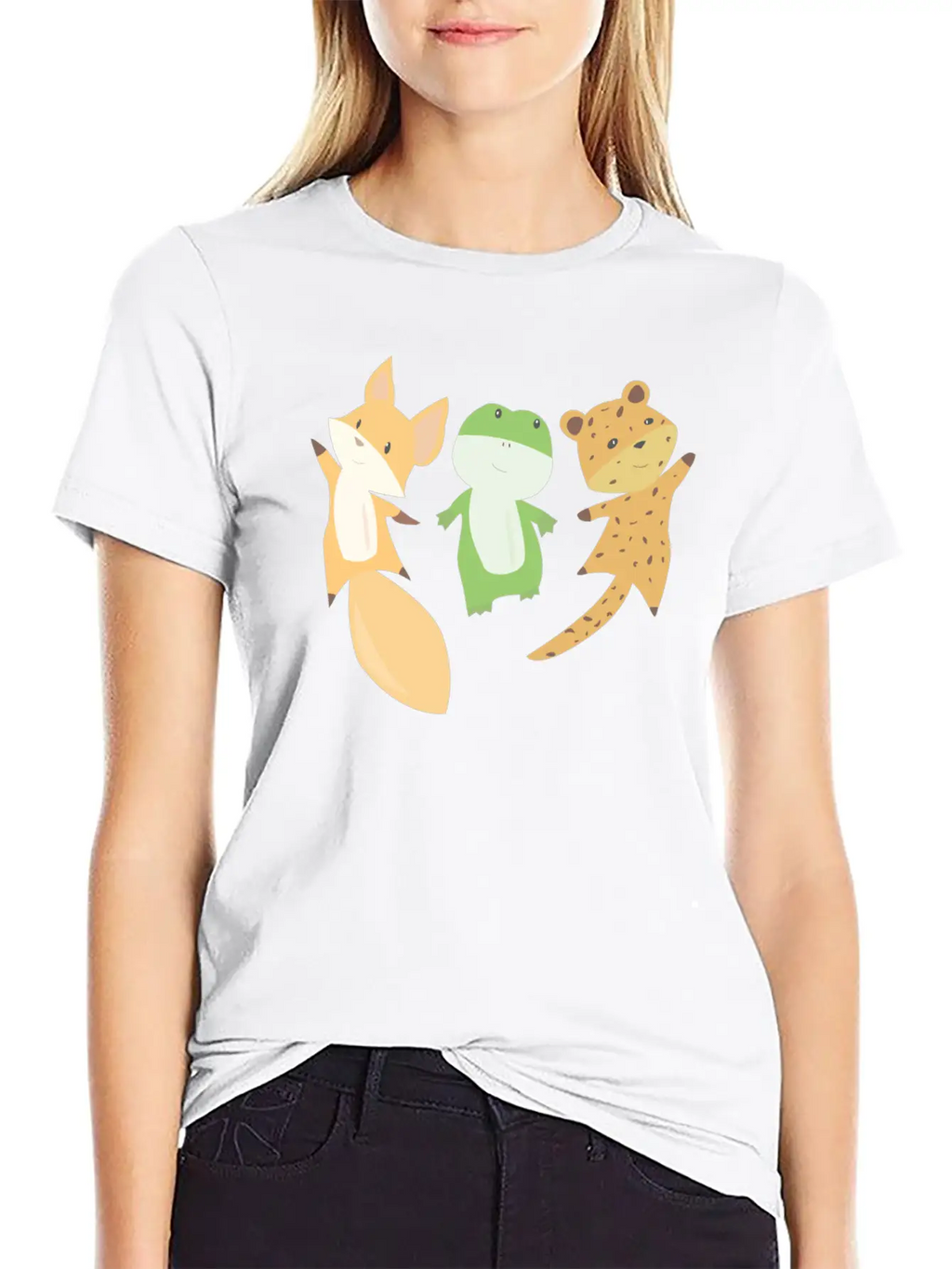 Fox Frog Leopard Animal Lovers Funny Animals Unisex Casual T-Shirt – Clean Design For Daily Comfort