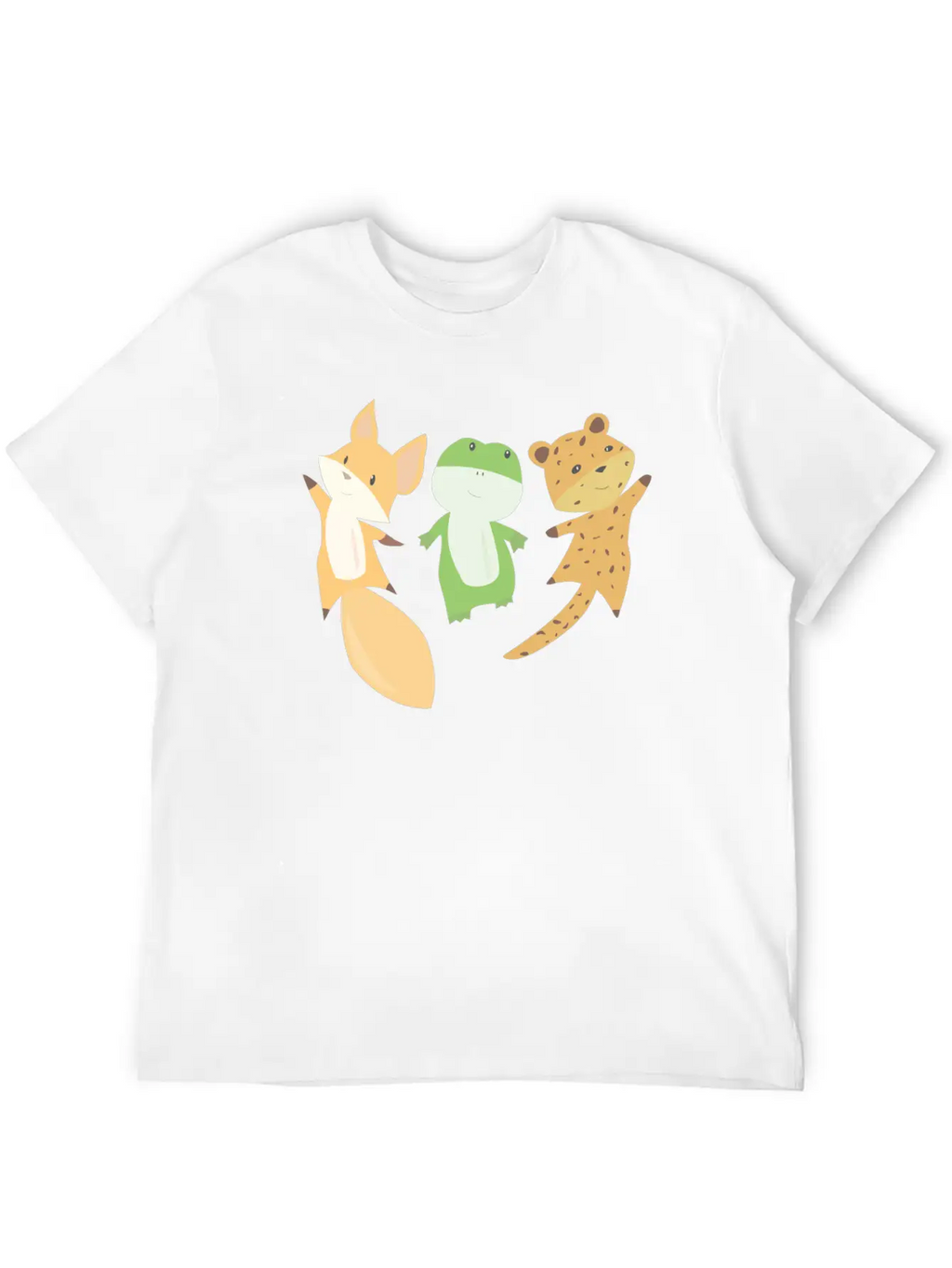 Fox Frog Leopard Animal Lovers Funny Animals Unisex Casual T-Shirt – Clean Design For Daily Comfort