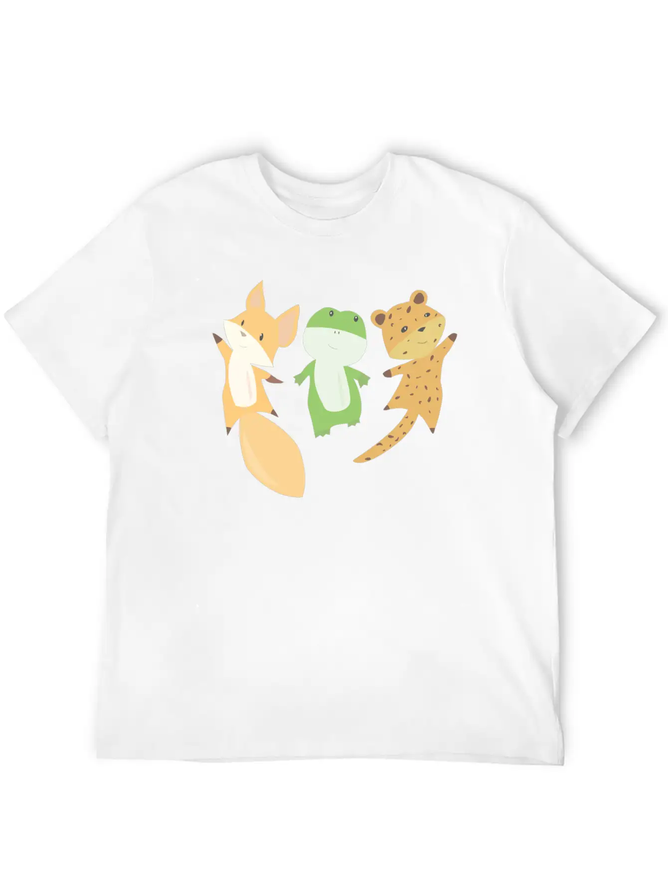 Fox Frog Leopard Animal Lovers Funny Animals Unisex Casual T-Shirt – Clean Design For Daily Comfort