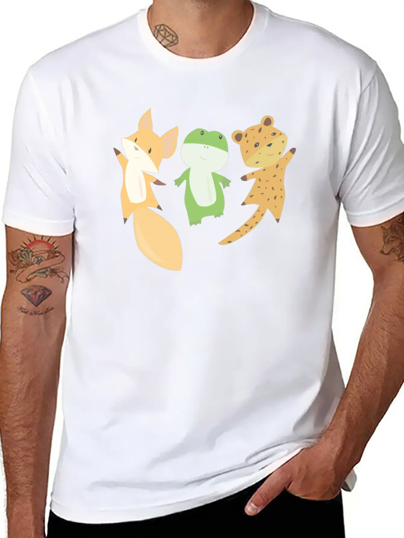 Fox Frog Leopard Animal Lovers Funny Animals Unisex Casual T-Shirt – Clean Design For Daily Comfort