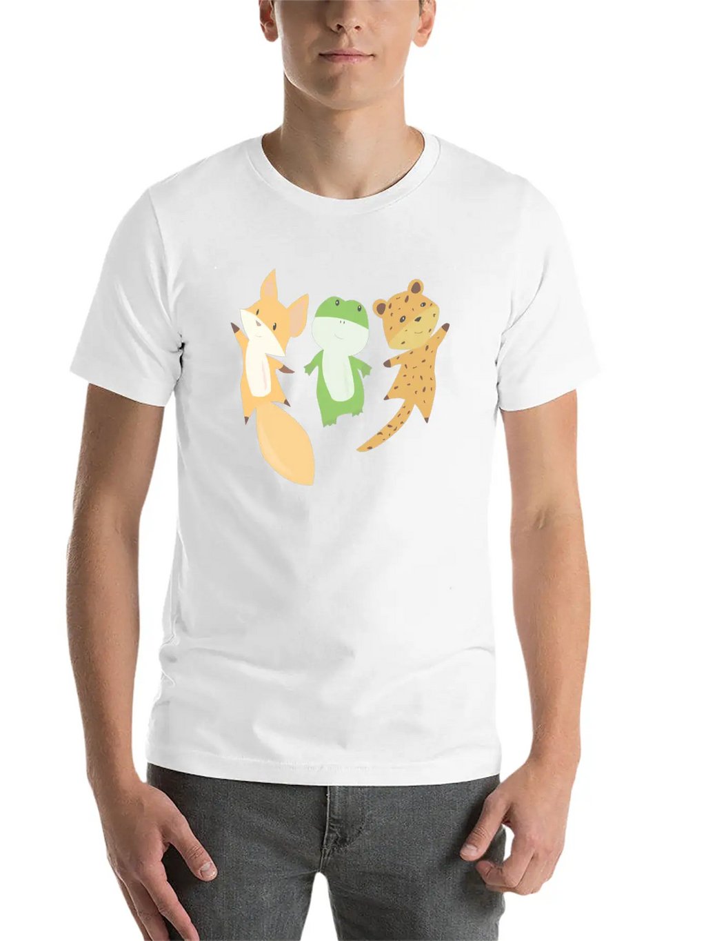 Fox Frog Leopard Animal Lovers Funny Animals Unisex Casual T-Shirt – Clean Design For Daily Comfort