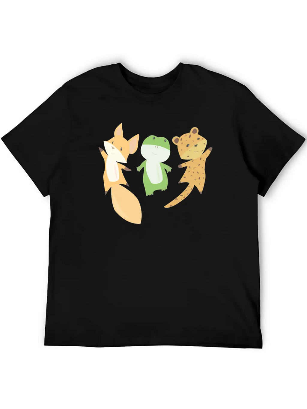 Fox Frog Leopard Animal Lovers Funny Animals Unisex Casual T-Shirt – Clean Design For Daily Comfort