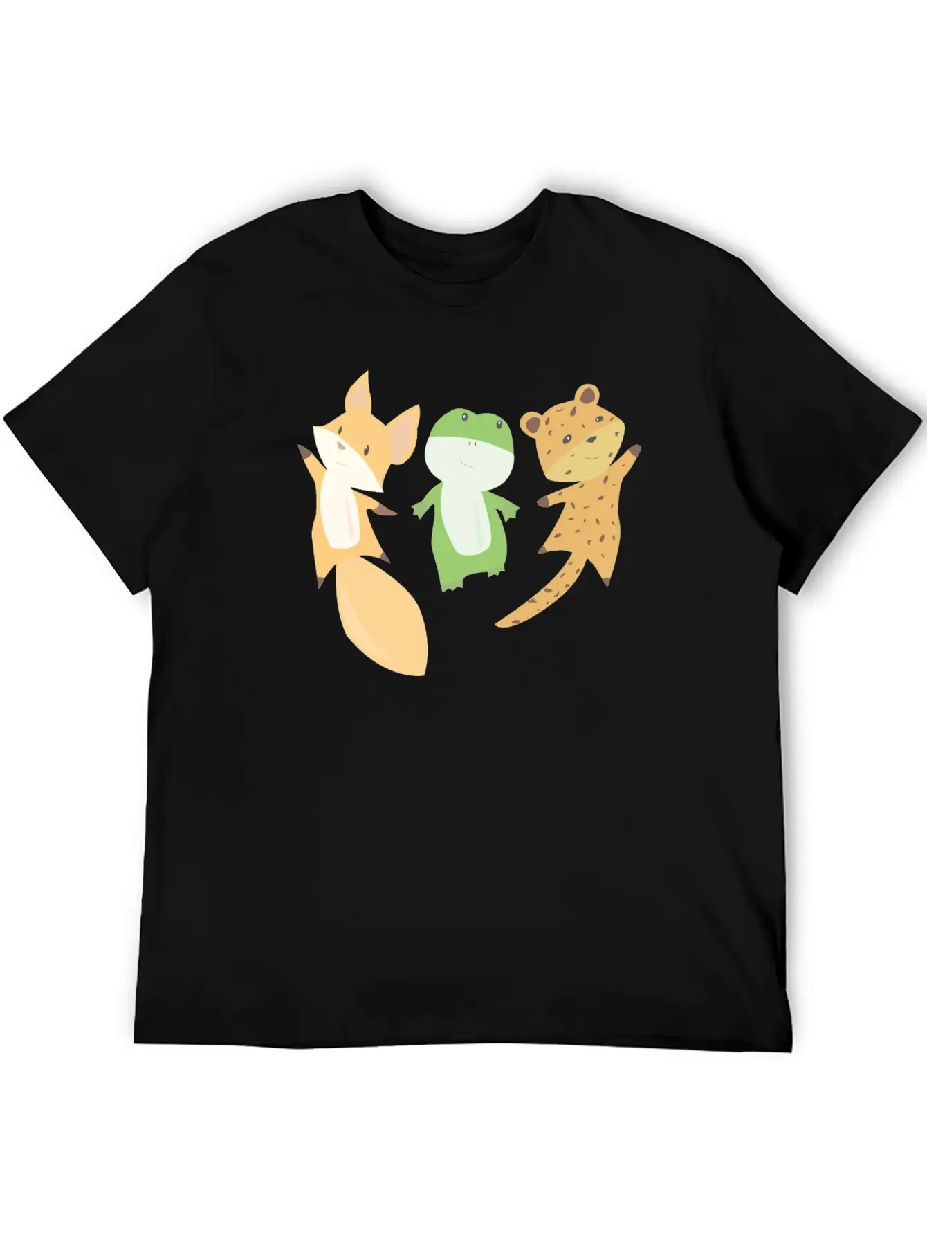 Fox Frog Leopard Animal Lovers Funny Animals Unisex Casual T-Shirt – Clean Design For Daily Comfort