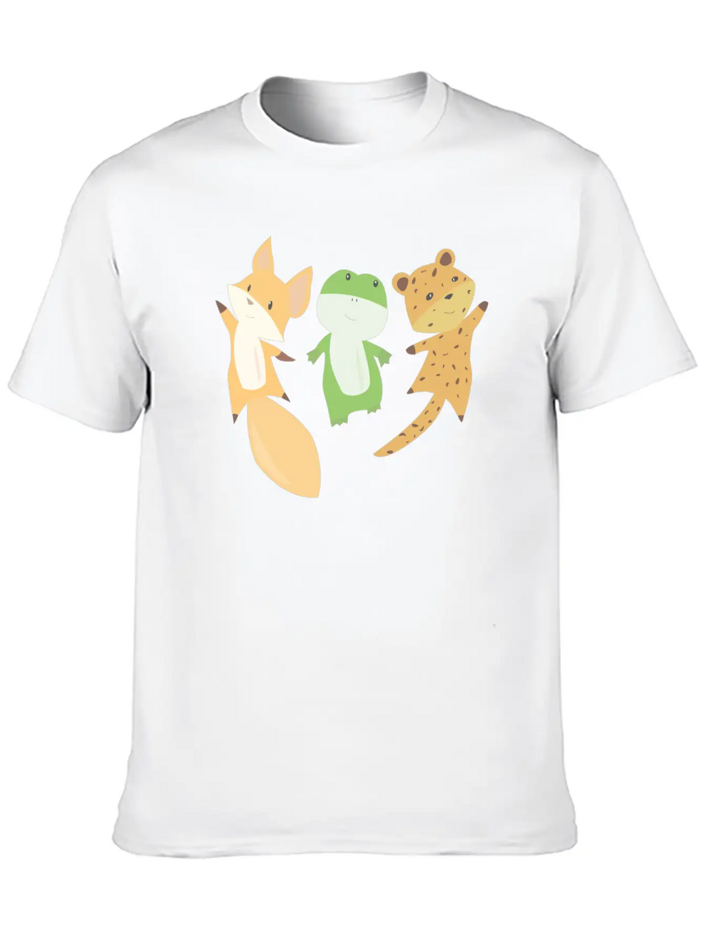 Fox Frog Leopard Animal Lovers Funny Animals Unisex Casual T-Shirt – Clean Design For Daily Comfort