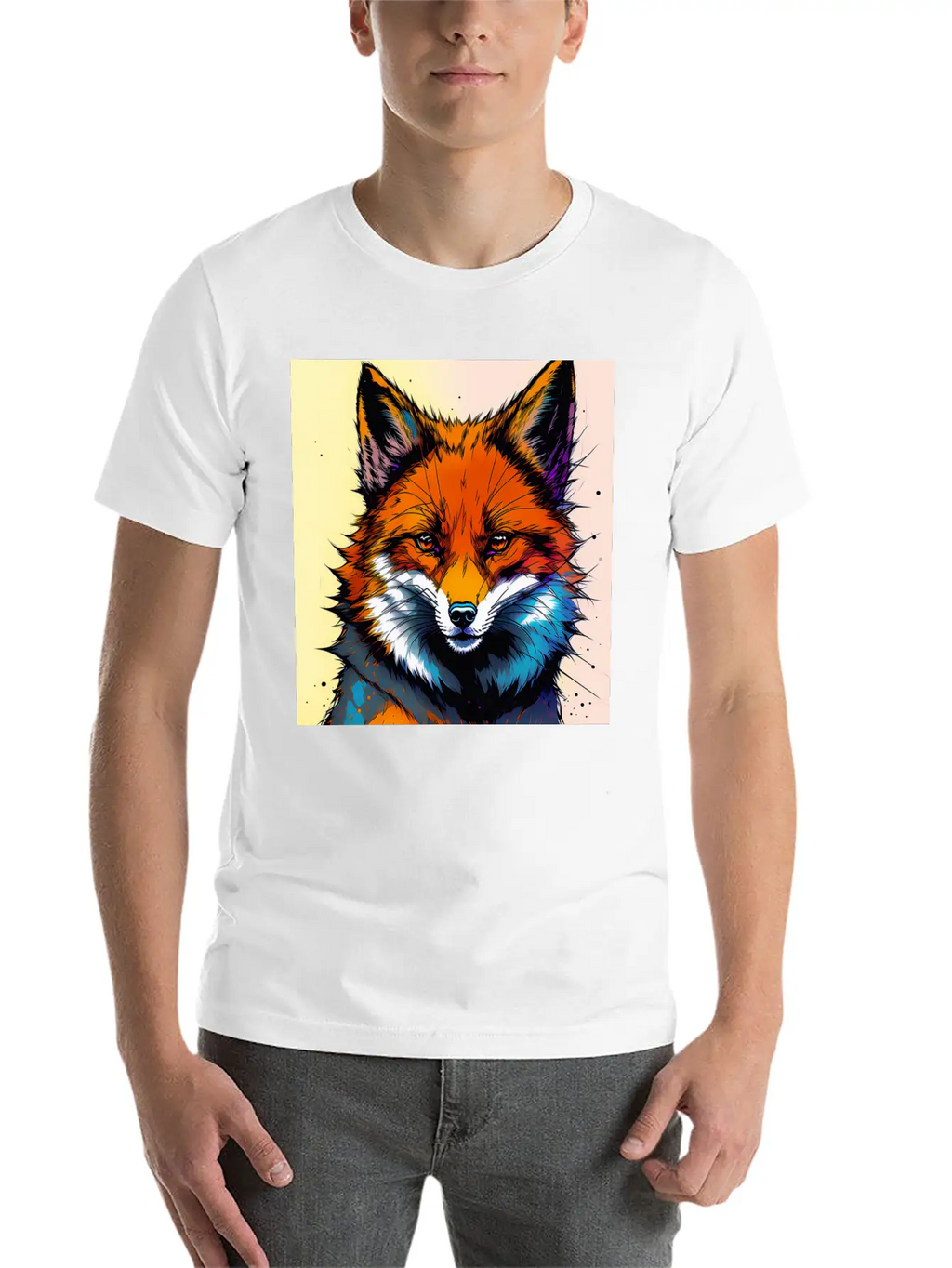 Fox Futuristic Ink Classic Fit Graphic Tee For Daily Comfort – Unisex Cotton Shirt