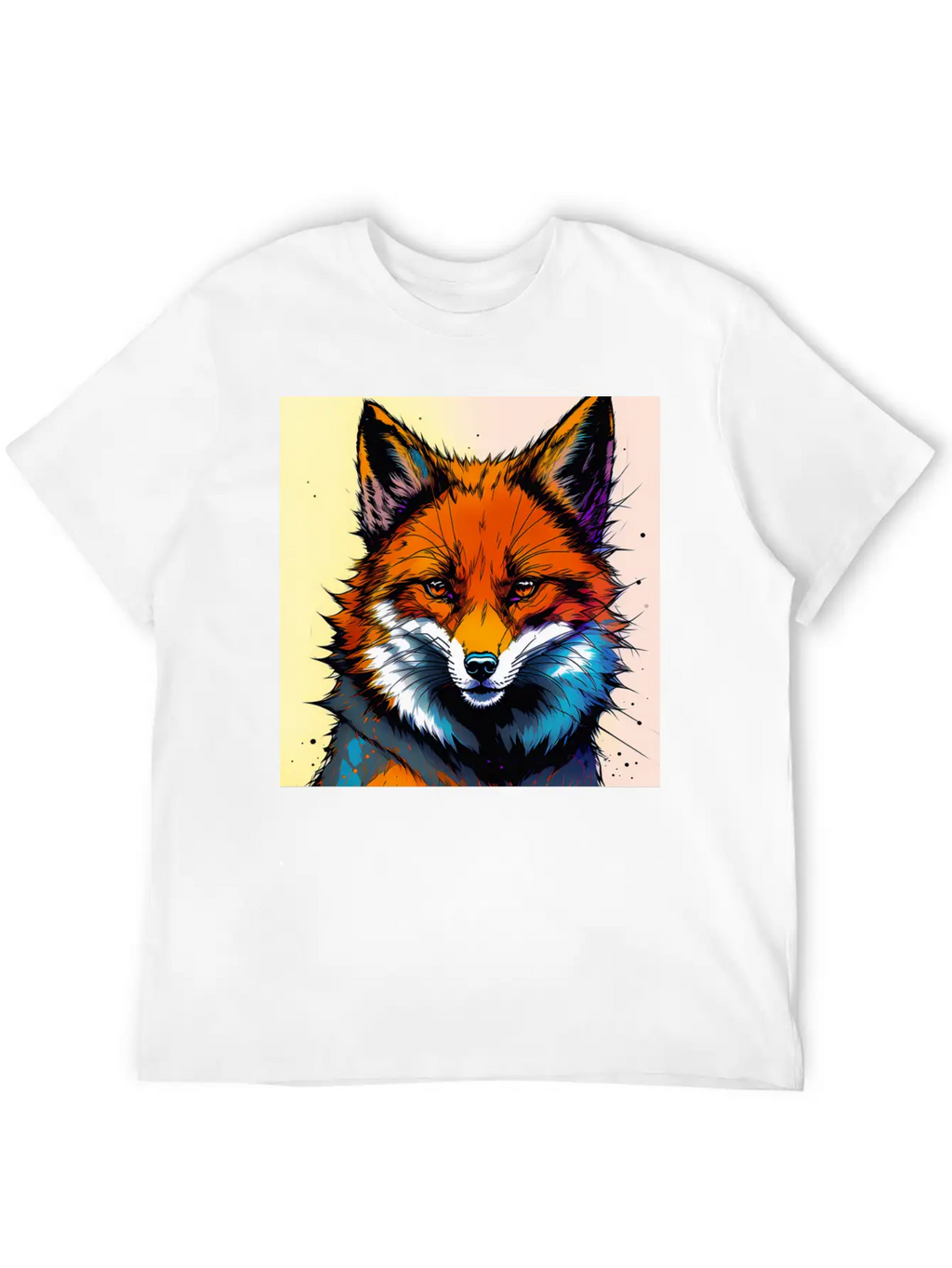 Fox Futuristic Ink Classic Fit Graphic Tee For Daily Comfort – Unisex Cotton Shirt