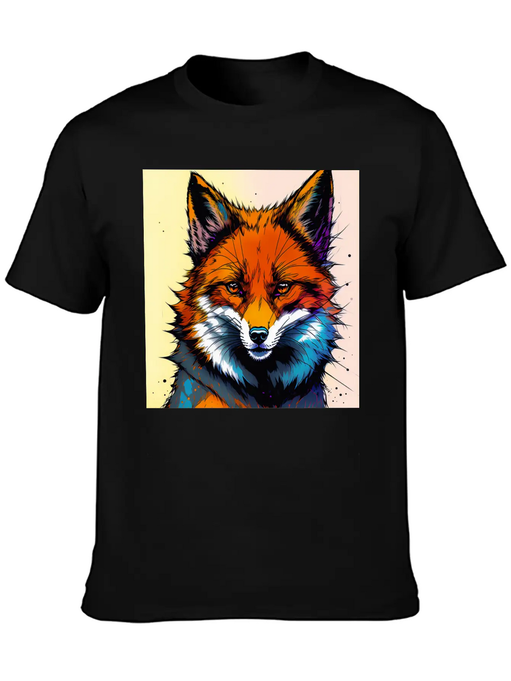Fox Futuristic Ink Classic Fit Graphic Tee For Daily Comfort – Unisex Cotton Shirt