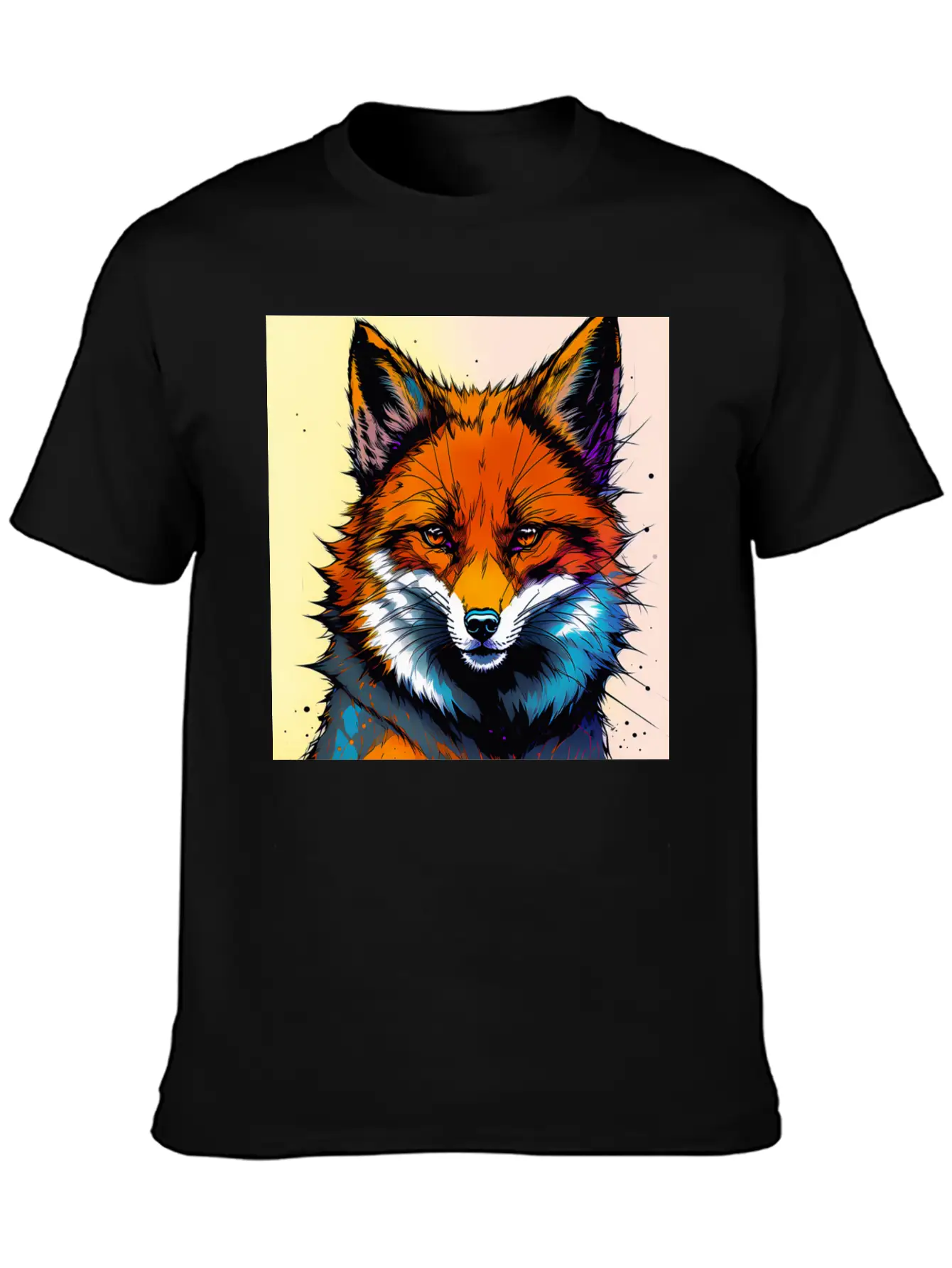 Fox Futuristic Ink Classic Fit Graphic Tee For Daily Comfort – Unisex Cotton Shirt