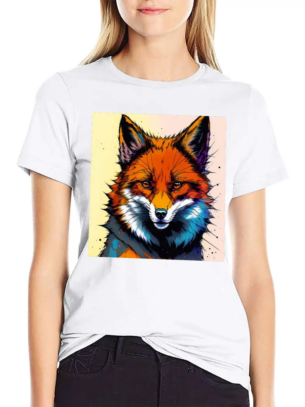 Fox Futuristic Ink Classic Fit Graphic Tee For Daily Comfort – Unisex Cotton Shirt