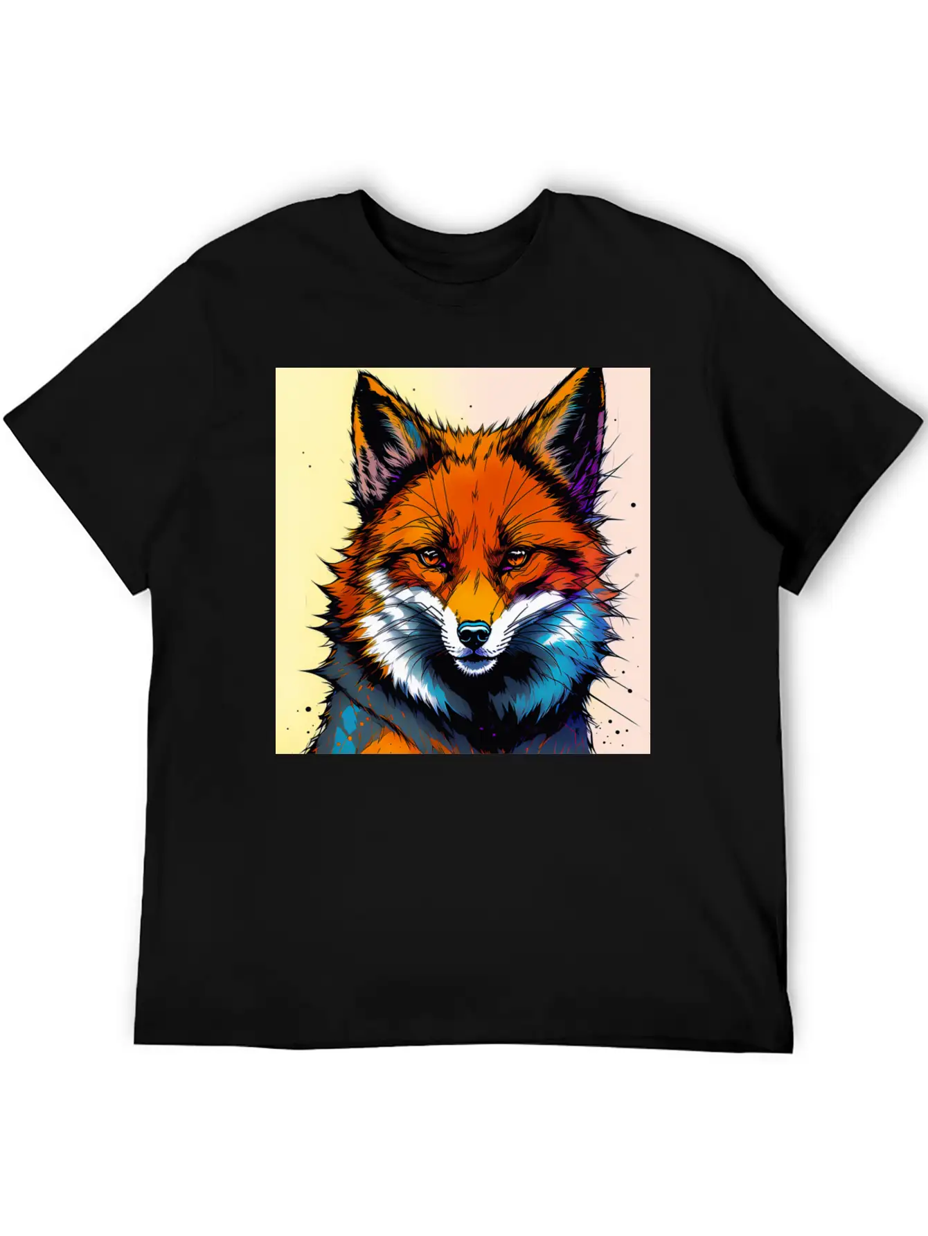 Fox Futuristic Ink Classic Fit Graphic Tee For Daily Comfort – Unisex Cotton Shirt