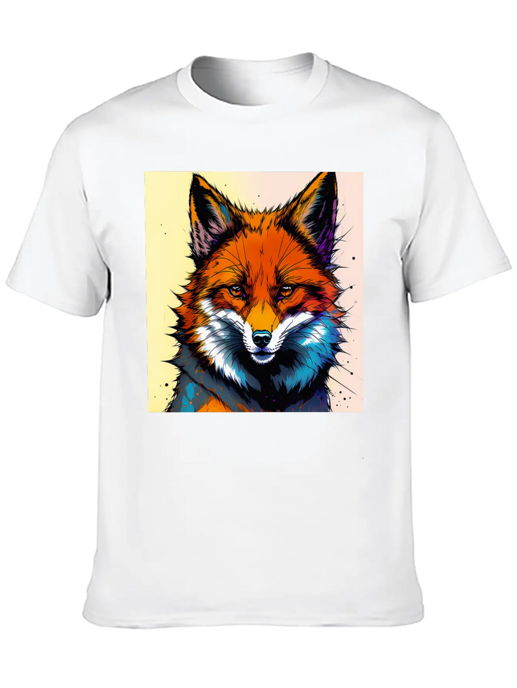 Fox Futuristic Ink Classic Fit Graphic Tee For Daily Comfort – Unisex Cotton Shirt