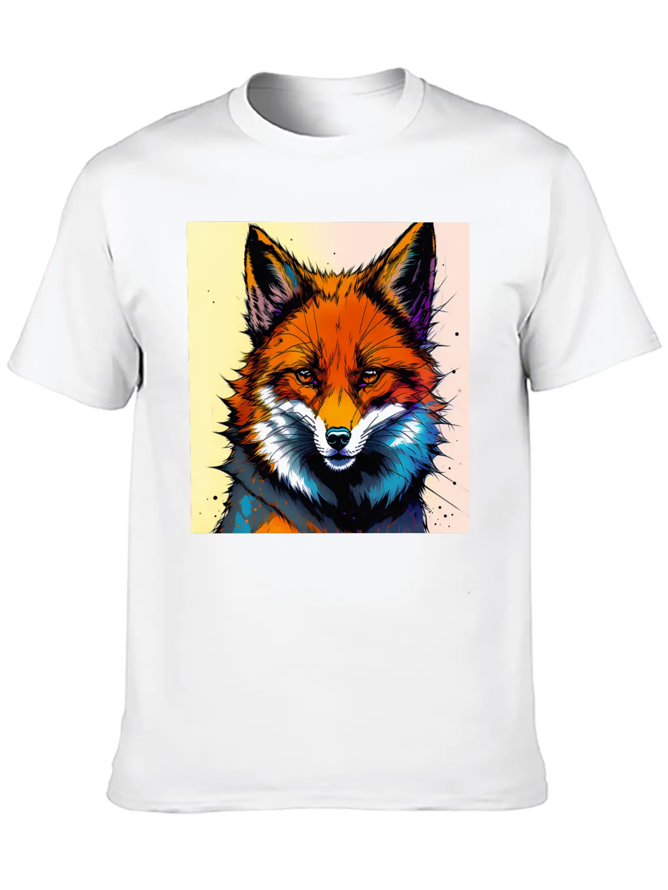 Fox Futuristic Ink Classic Fit Graphic Tee For Daily Comfort – Unisex Cotton Shirt