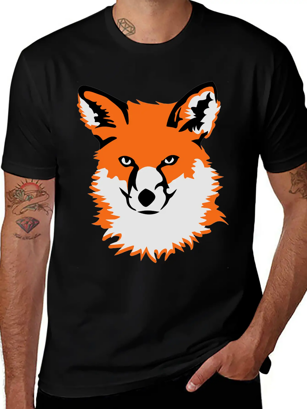 Fox Head Unisex Short Sleeve Soft Cotton T-Shirt – Casual Everyday Wear