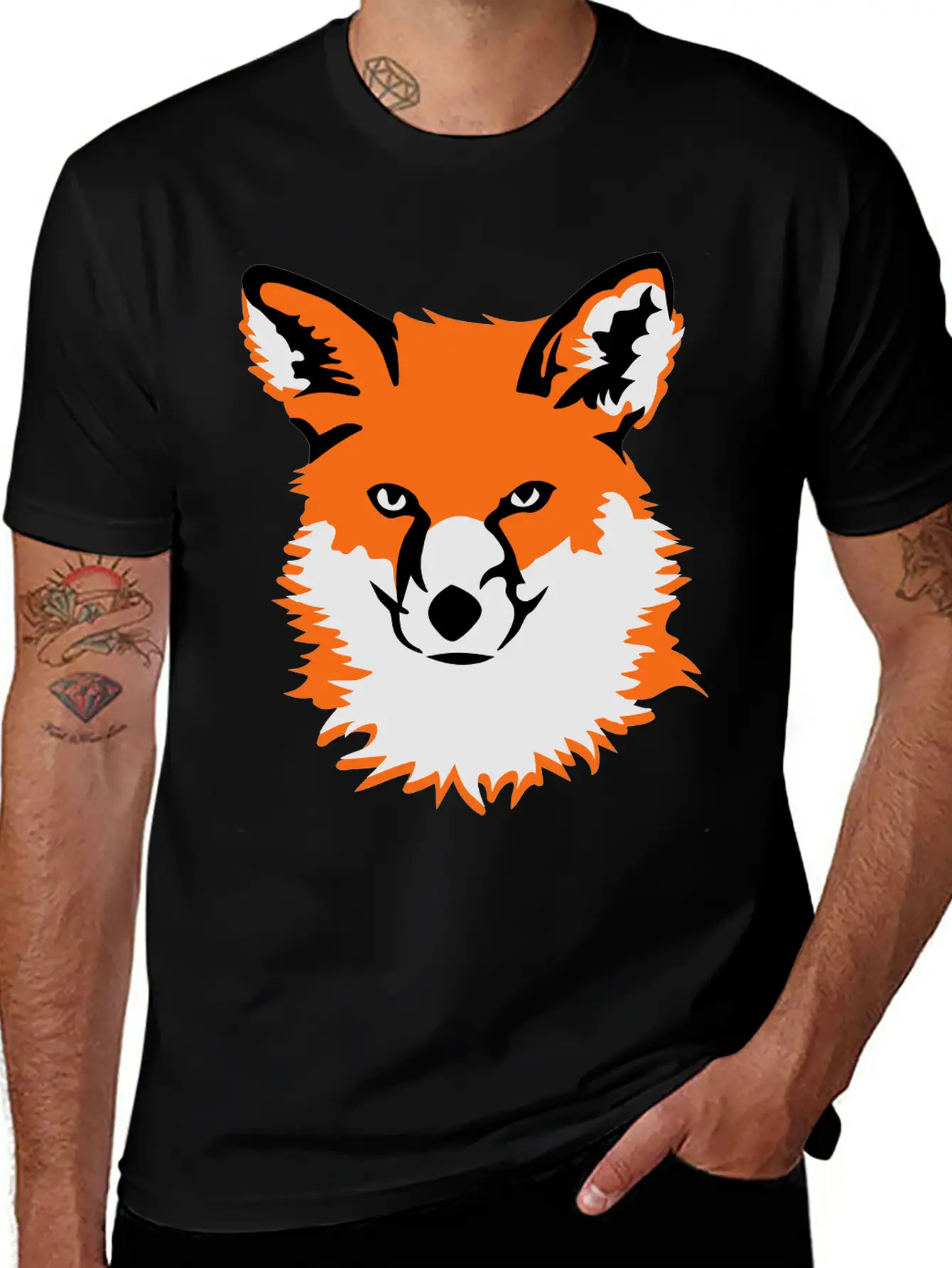 Fox Head Unisex Short Sleeve Soft Cotton T-Shirt – Casual Everyday Wear