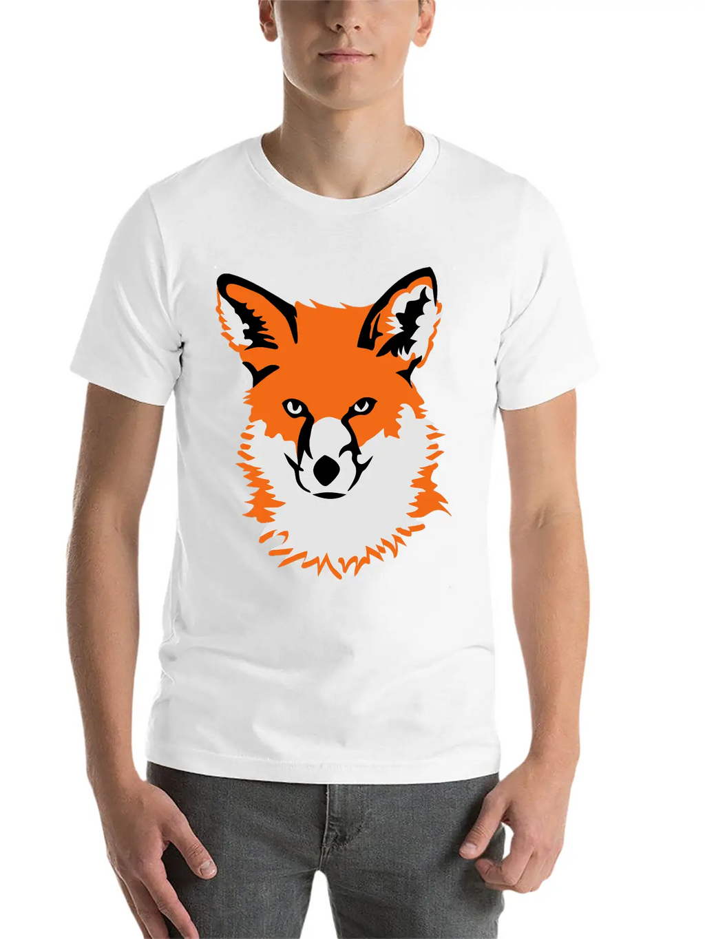Fox Head Unisex Short Sleeve Soft Cotton T-Shirt – Casual Everyday Wear