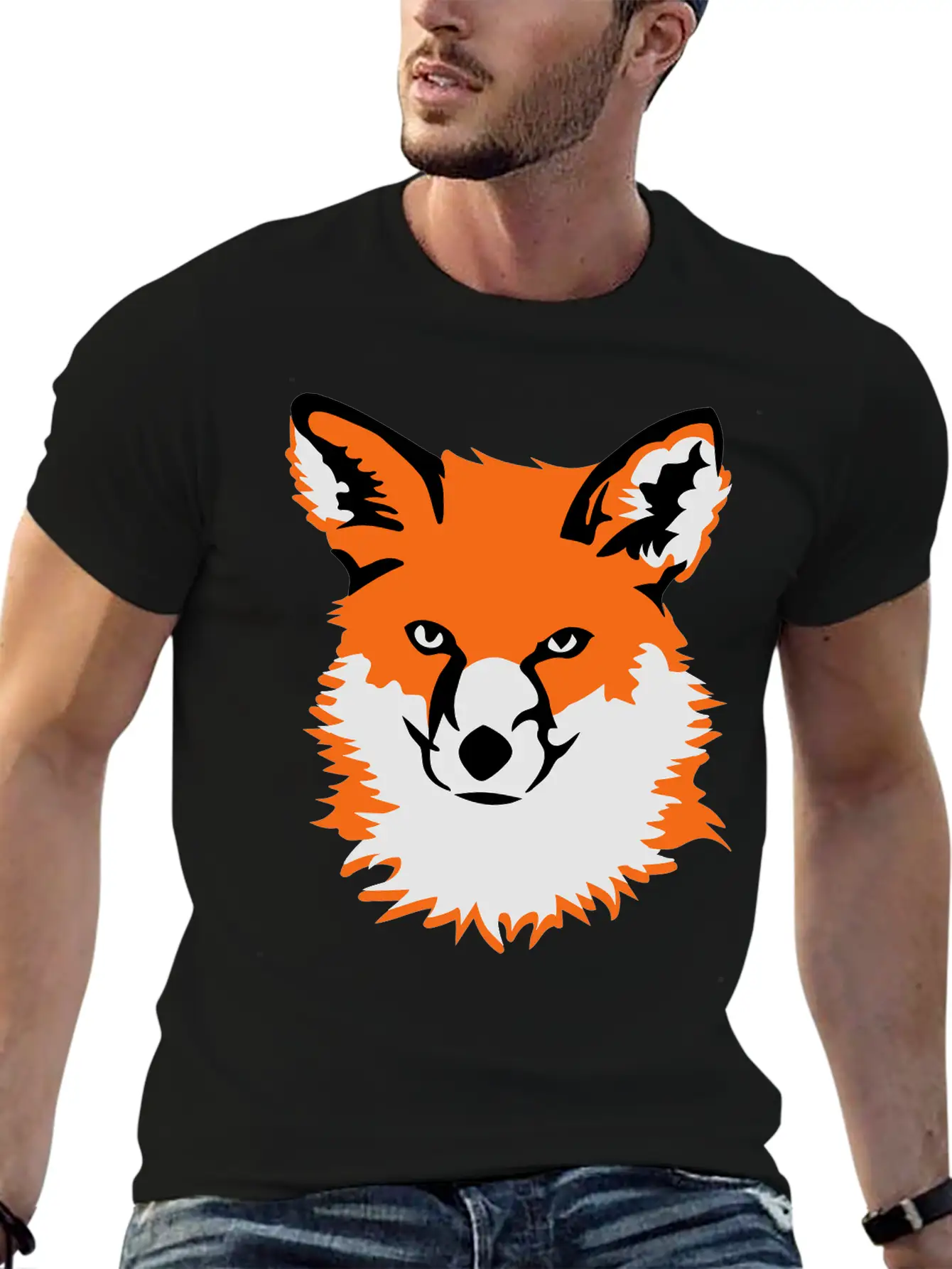 Fox Head Unisex Short Sleeve Soft Cotton T-Shirt – Casual Everyday Wear