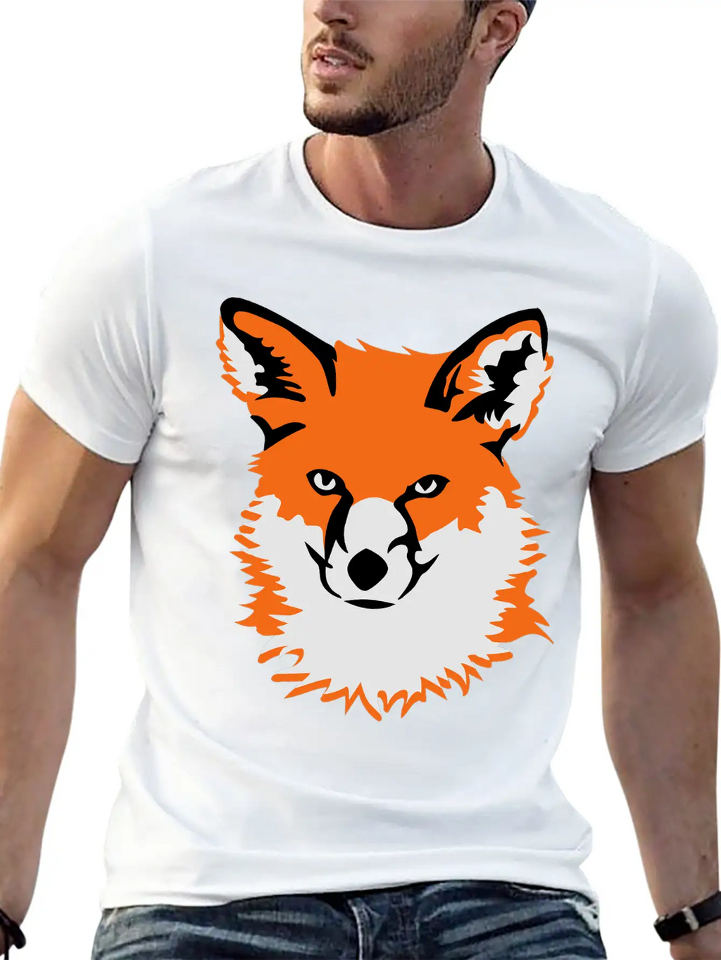 Fox Head Unisex Short Sleeve Soft Cotton T-Shirt – Casual Everyday Wear