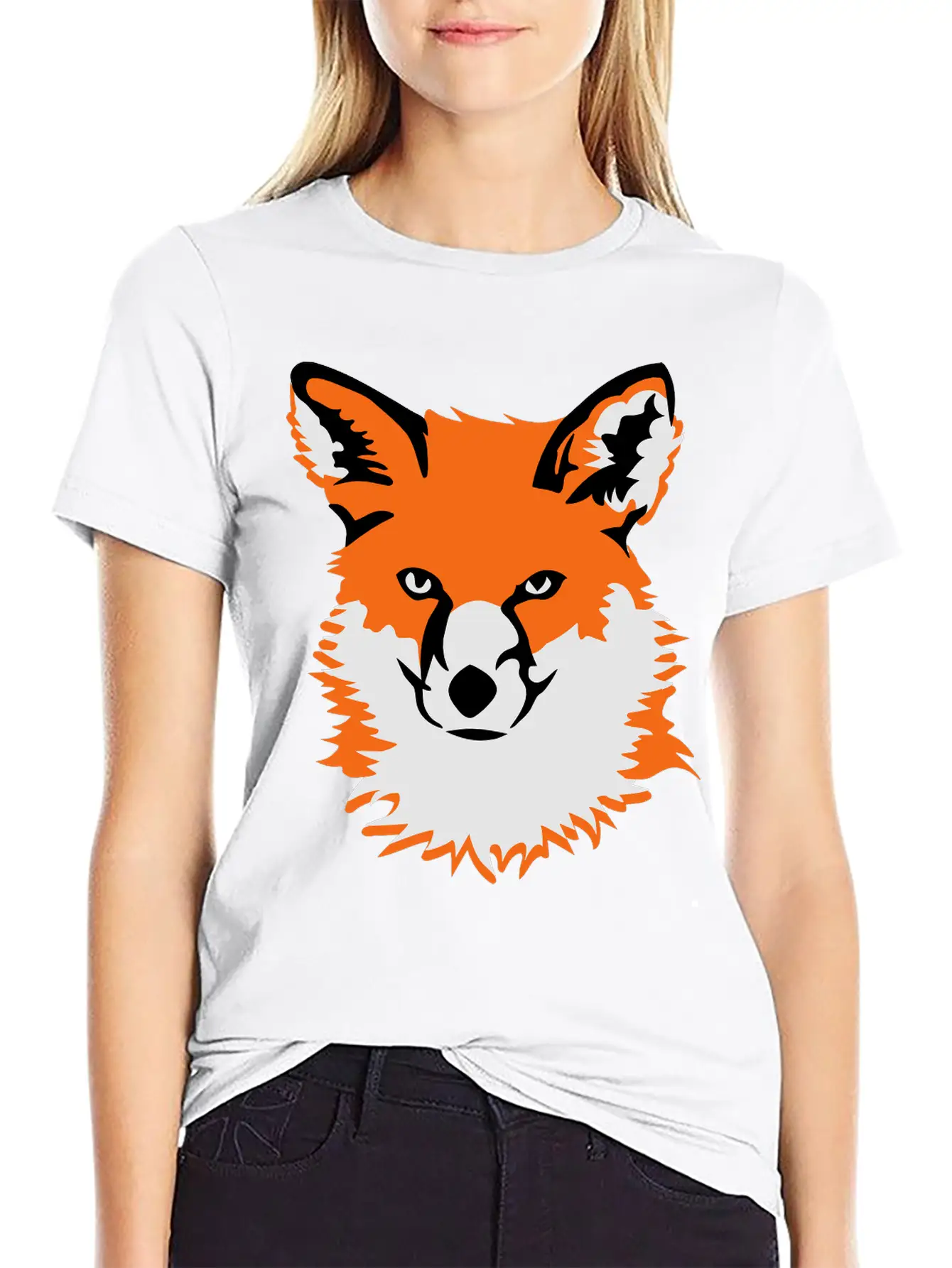 Fox Head Unisex Short Sleeve Soft Cotton T-Shirt – Casual Everyday Wear