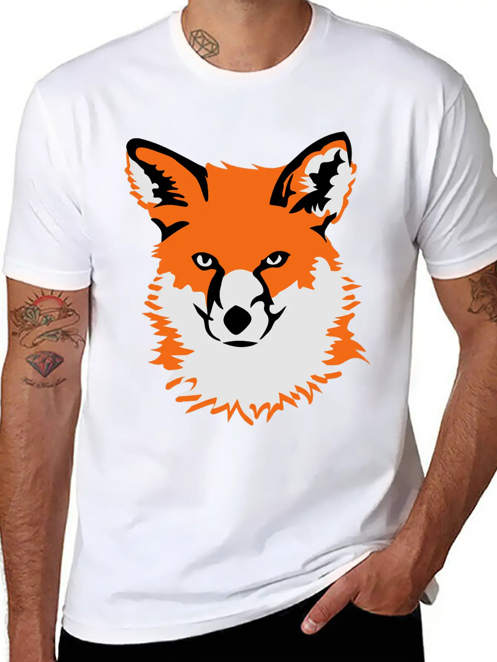 Fox Head Unisex Short Sleeve Soft Cotton T-Shirt – Casual Everyday Wear