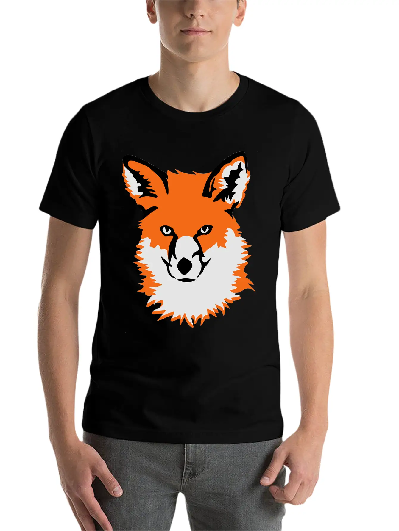 Fox Head Unisex Short Sleeve Soft Cotton T-Shirt – Casual Everyday Wear