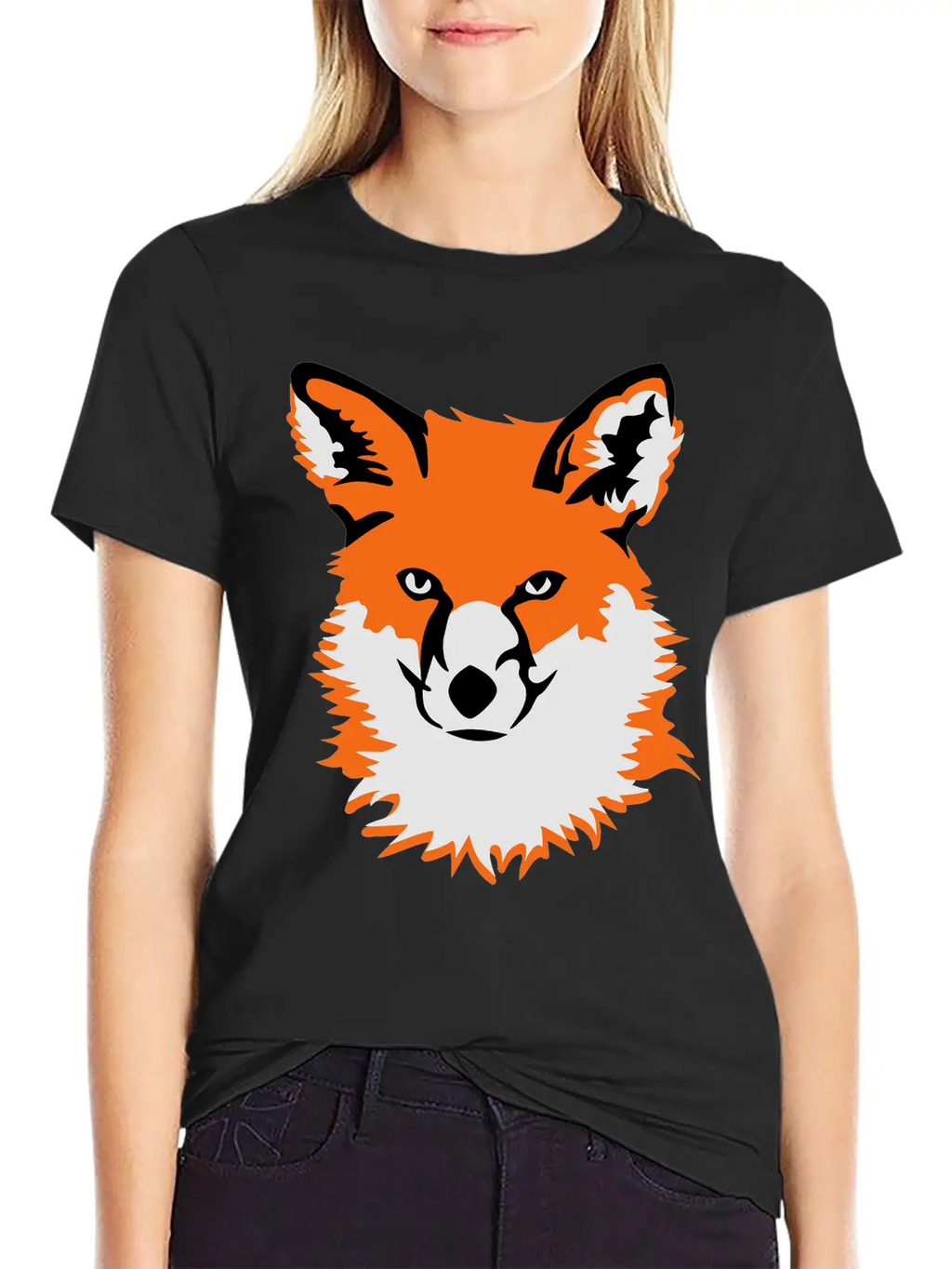 Fox Head Unisex Short Sleeve Soft Cotton T-Shirt – Casual Everyday Wear