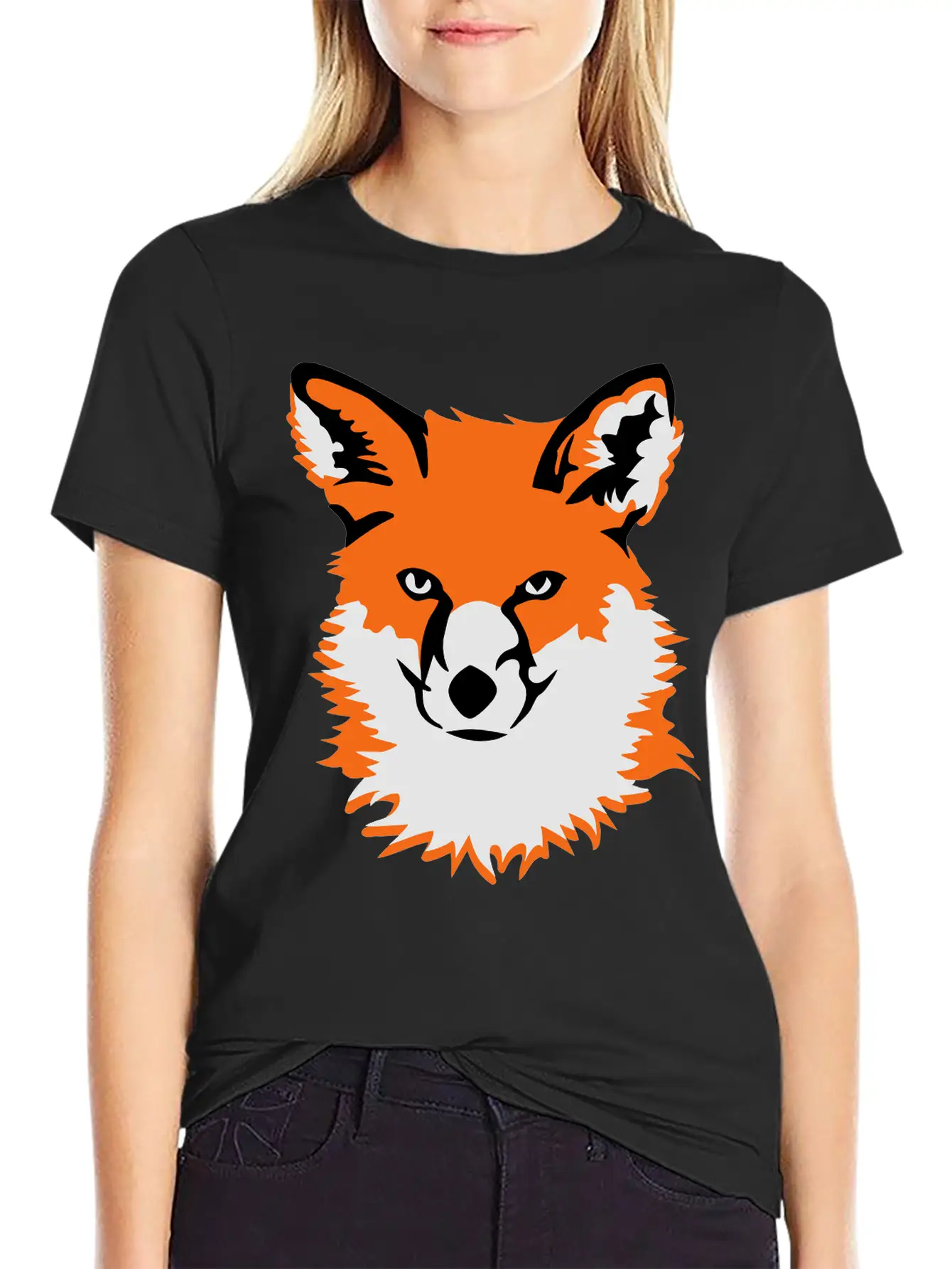 Fox Head Unisex Short Sleeve Soft Cotton T-Shirt – Casual Everyday Wear