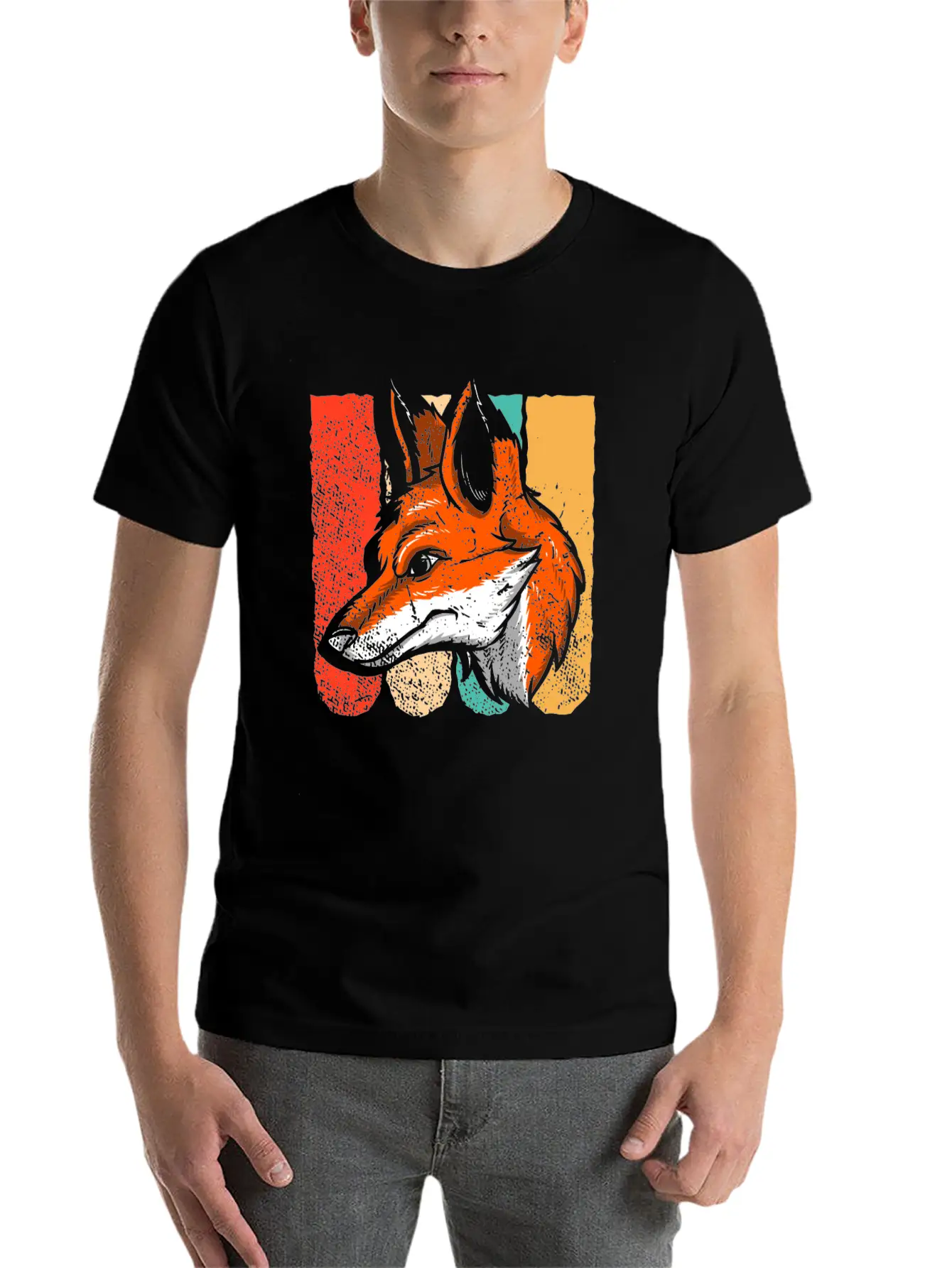 Fox Lovers Retro Vintage Foxes Fox Lover Gift Stylish Everyday T-Shirt – Unisex Basic Cotton Tee