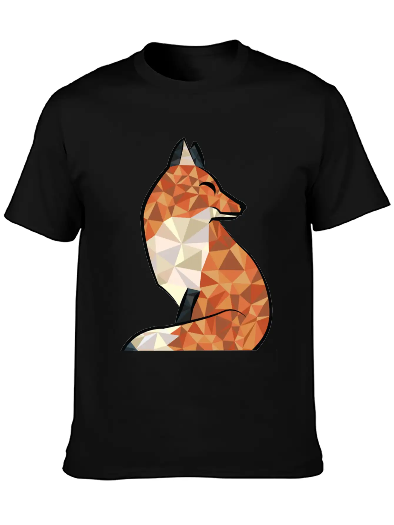 Fox Triangle Unisex Short Sleeve Soft Cotton T-Shirt – Casual Everyday Wear