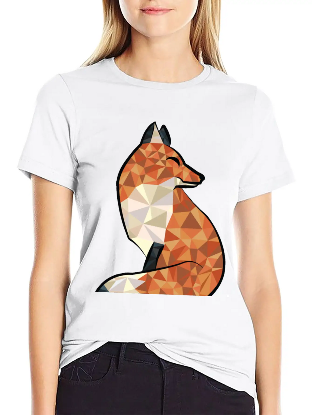 Fox Triangle Unisex Short Sleeve Soft Cotton T-Shirt – Casual Everyday Wear