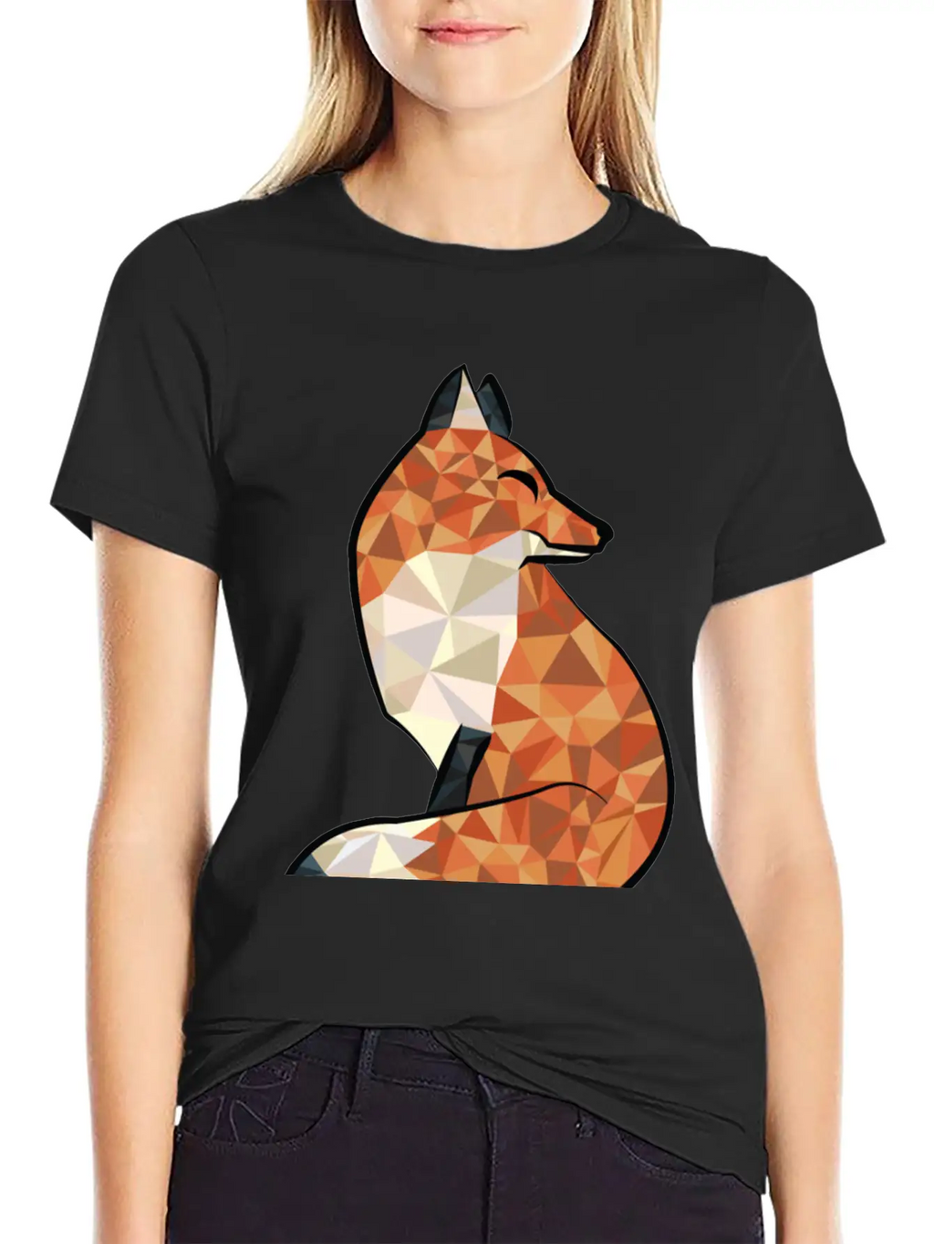 Fox Triangle Unisex Short Sleeve Soft Cotton T-Shirt – Casual Everyday Wear