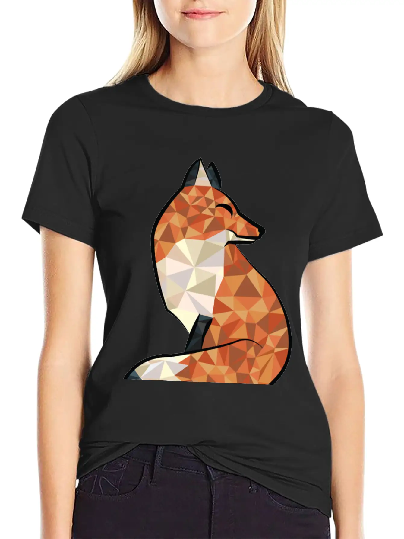 Fox Triangle Unisex Short Sleeve Soft Cotton T-Shirt – Casual Everyday Wear