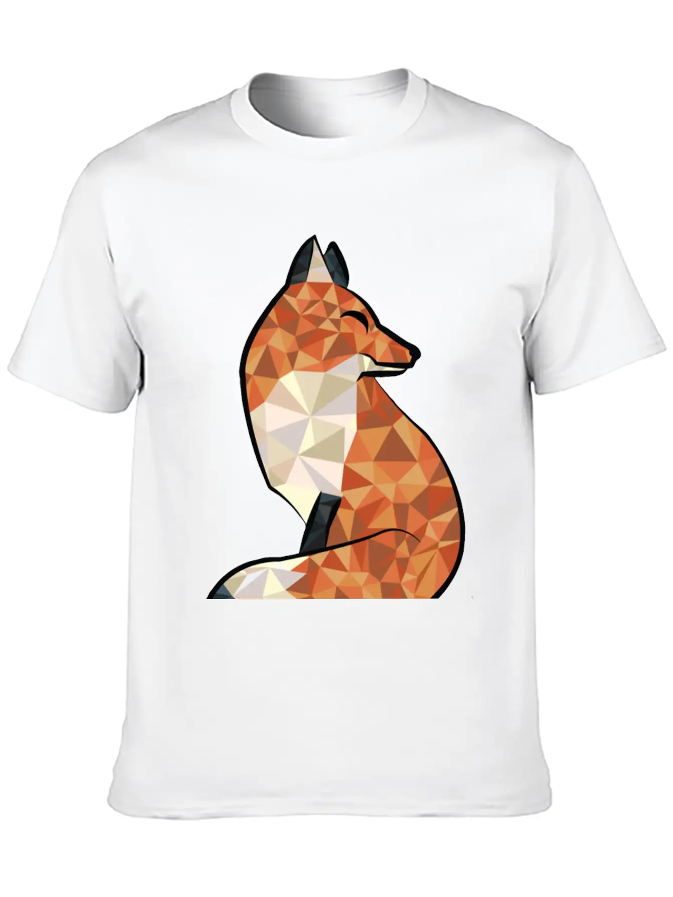 Fox Triangle Unisex Short Sleeve Soft Cotton T-Shirt – Casual Everyday Wear