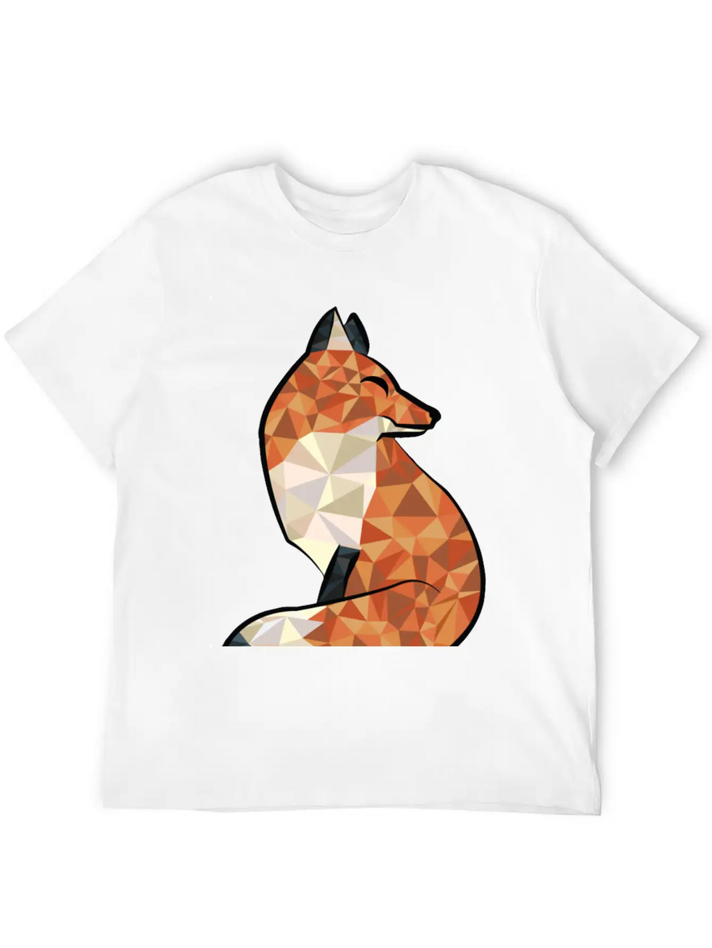 Fox Triangle Unisex Short Sleeve Soft Cotton T-Shirt – Casual Everyday Wear
